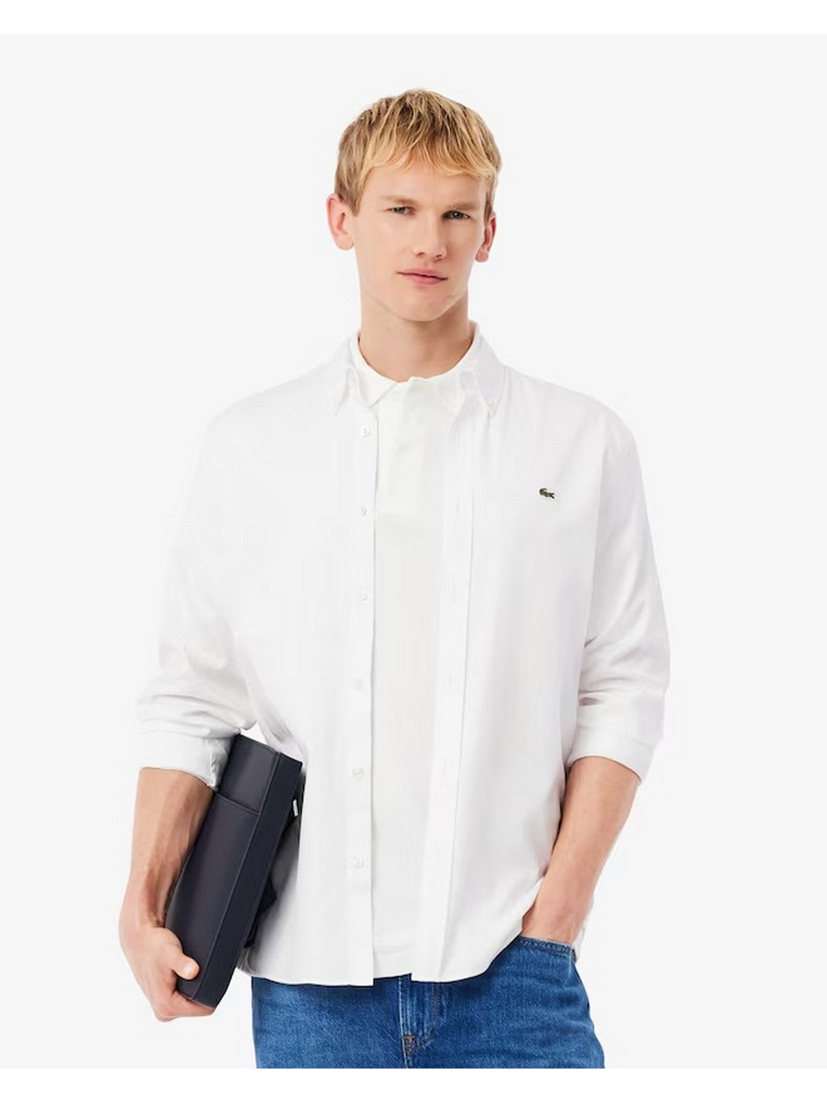 LACOSTE Camicia Uomo CH2933 001 Bianco gioboutiqueweb