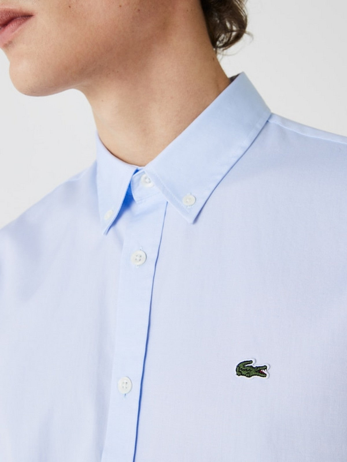 LACOSTE Camicia Uomo CH2933 HBP AZZURRO gioboutiqueweb