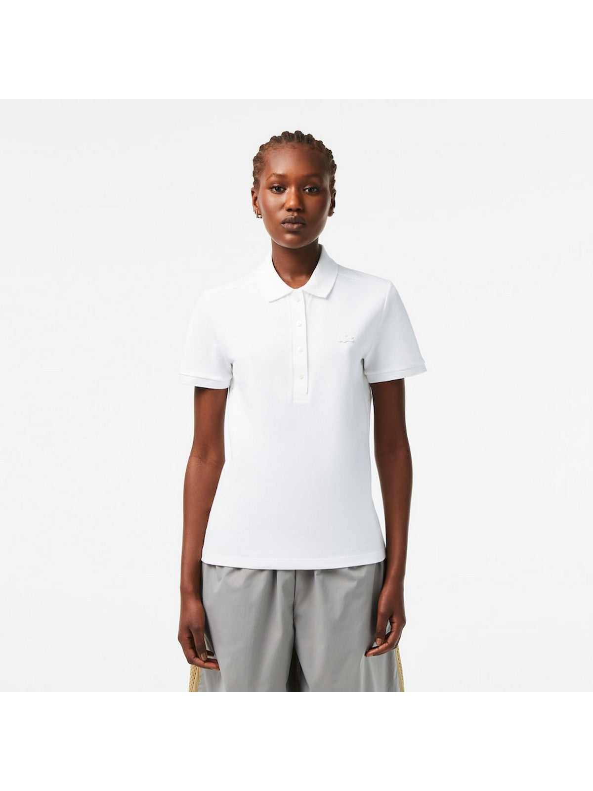 LACOSTE Polo Donna PF5462 001 Bianco gioboutiqueweb