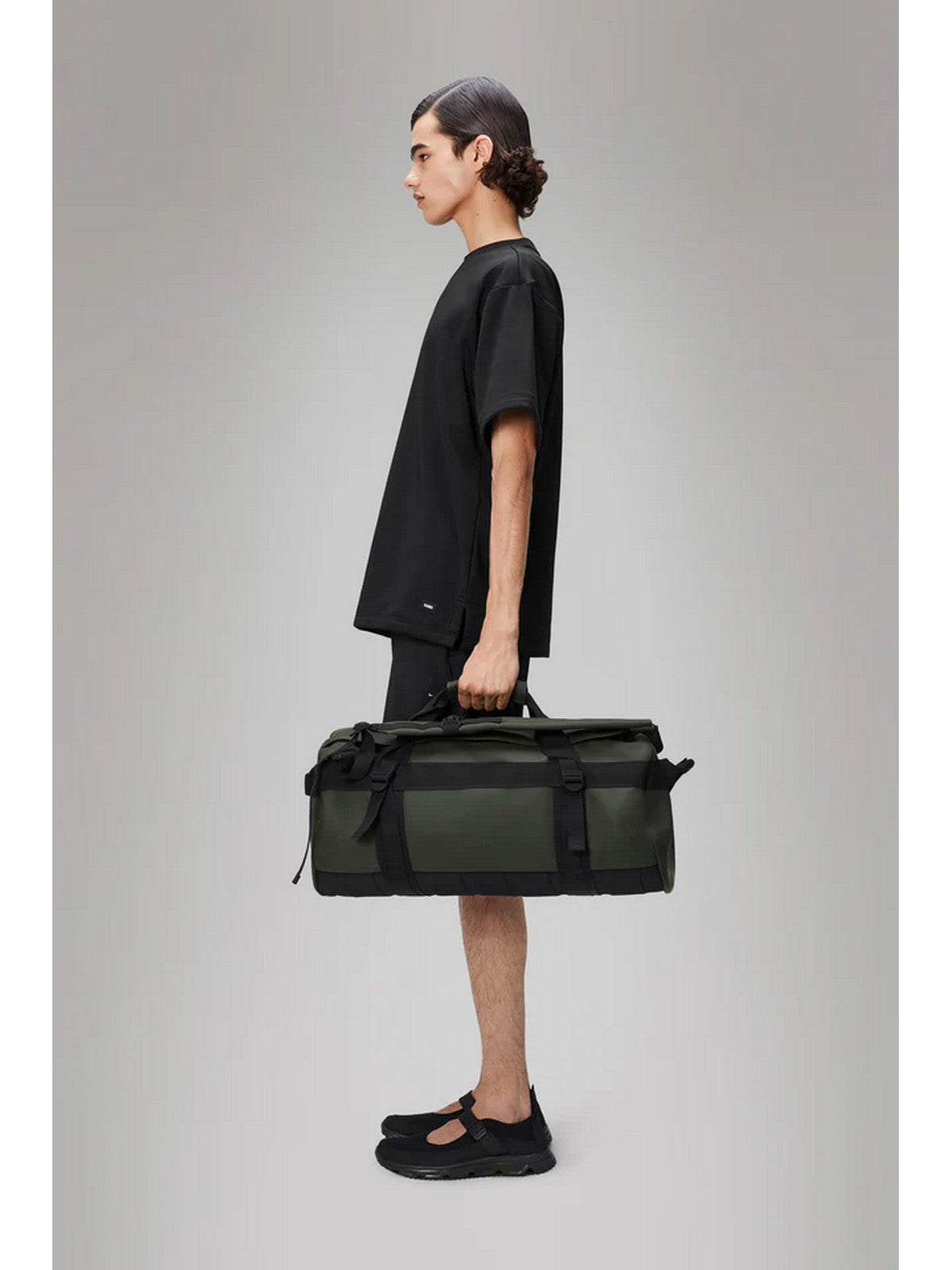 RAINS Borsone Unisex adulto Texel Duffel Bag Small W3 13480 03 Green Verde gioboutiqueweb