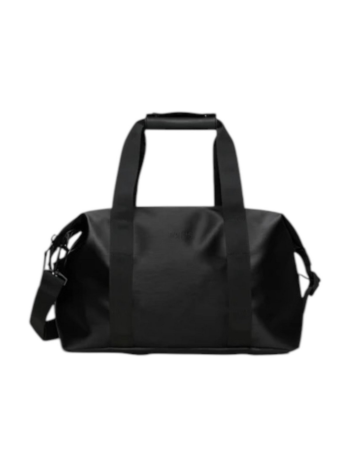 RAINS Borsone Unisex adulto Hilo Weekend Bag Small W3 14220 84 Black Grain Nero gioboutiqueweb