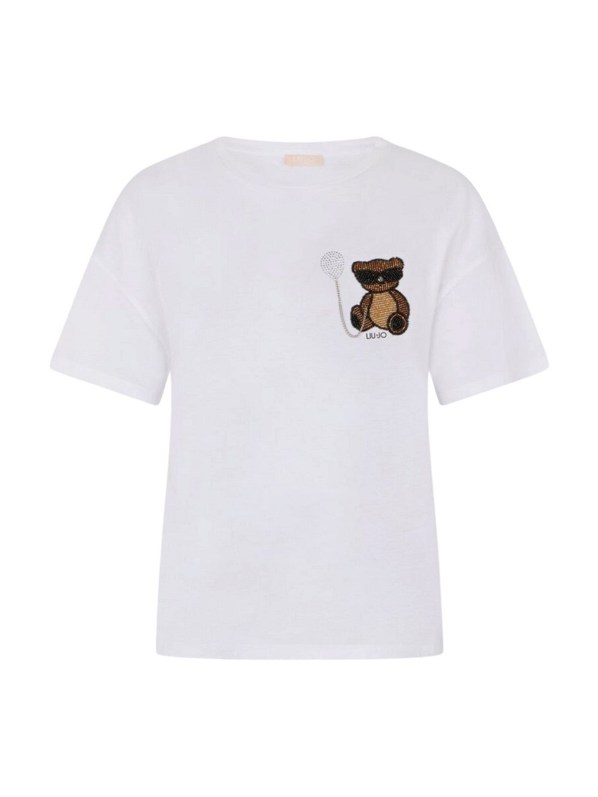 LIU JO WHITE T-shirt Donna  WA6414JS923 P9430 Bianco bear LiuJo gioboutiqueweb