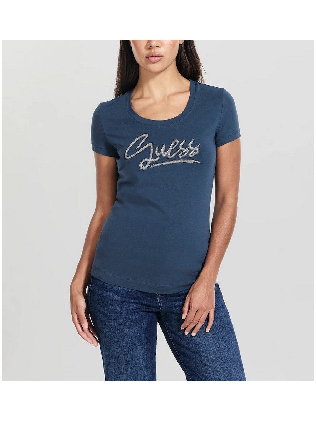 GUESS T-shirt Donna SS CN GUESS SCRIPT TEE W6RI24 J1314 G7DY MOONLIT NIGHT