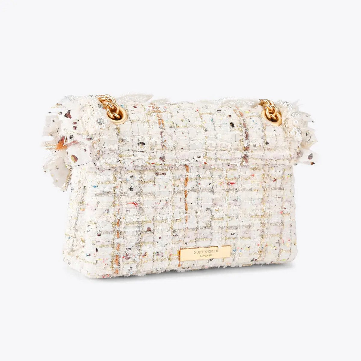 KURT GEIGER Borsa Donna 690-TWEED MINI KENSINGTON 5379544069 BONE/COMB BONE/COMB