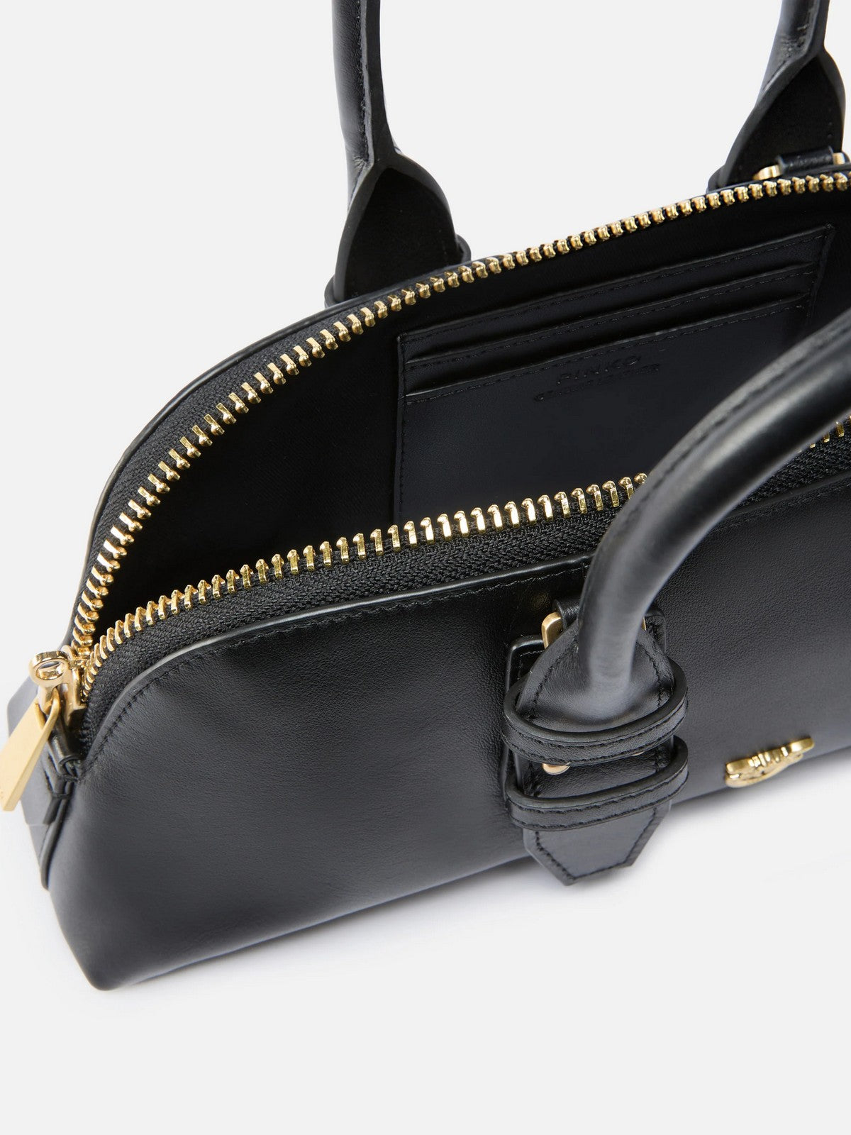 PINKO Borsa Donna BOWLING BAG HORIZONTAL 105334-A0QO Z99V NERO LIMUSINE-MATT GOLD gioboutiqueweb