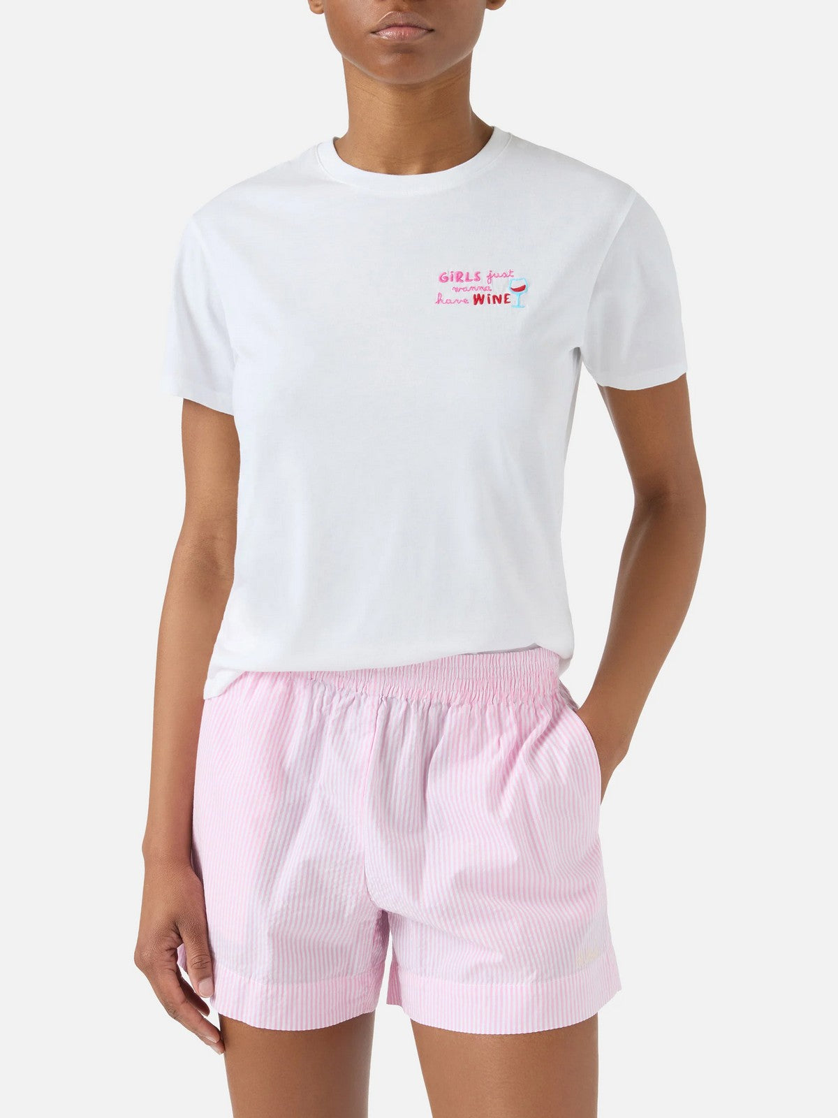 MC2 SAINT BARTH T-shirt Donna  EMILIE 09624L GIRLS JUST WINE 01N EMB