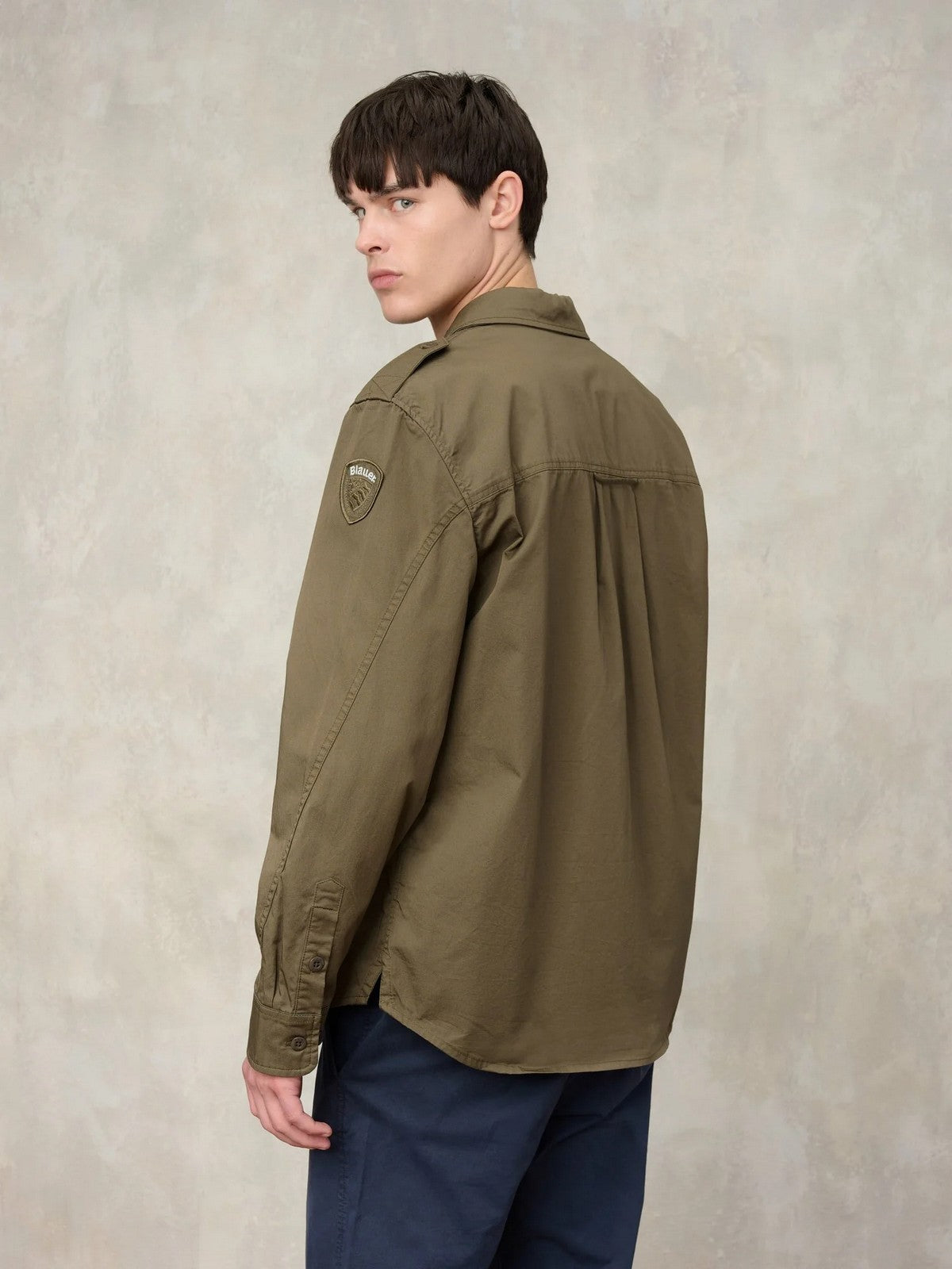 BLAUER Camicia Uomo LANGLEY 26SBLUS01358 007499 60H GREEN 60H