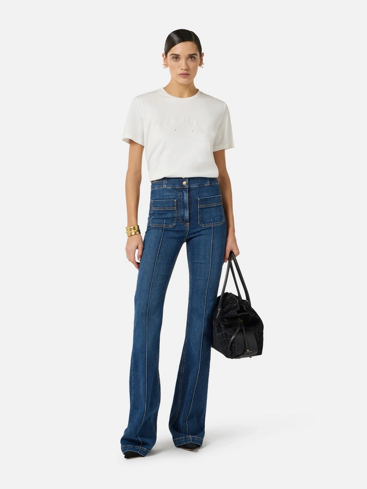ELISABETTA FRANCHI Jeans Donna  PJ26D61E2 104 BLUE DENIM gioboutiqueweb