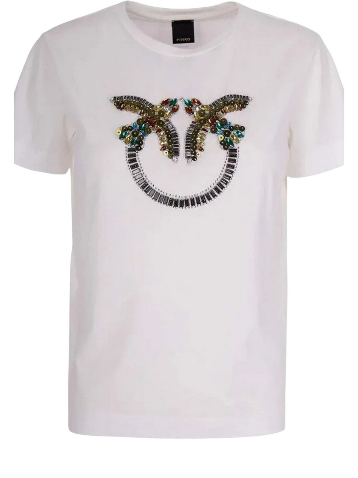 PINKO T-shirt Donna QUENTIN T-SHIRT 100535-A33F Z05 BIANCO-BIANCANEVE gioboutiqueweb
