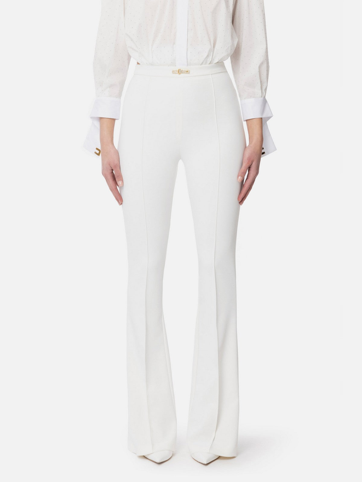 ELISABETTA FRANCHI Pantalone Donna  PA09952E2-360 Avorio gioboutiqueweb