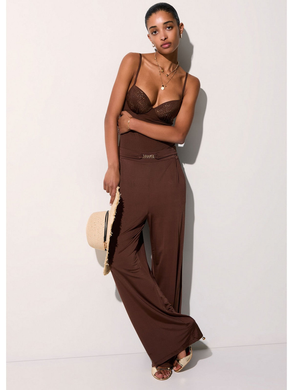 LIU JO BEACHWEAR Pantalone Donna  VA6157J3888 91118 TERRA gioboutiqueweb