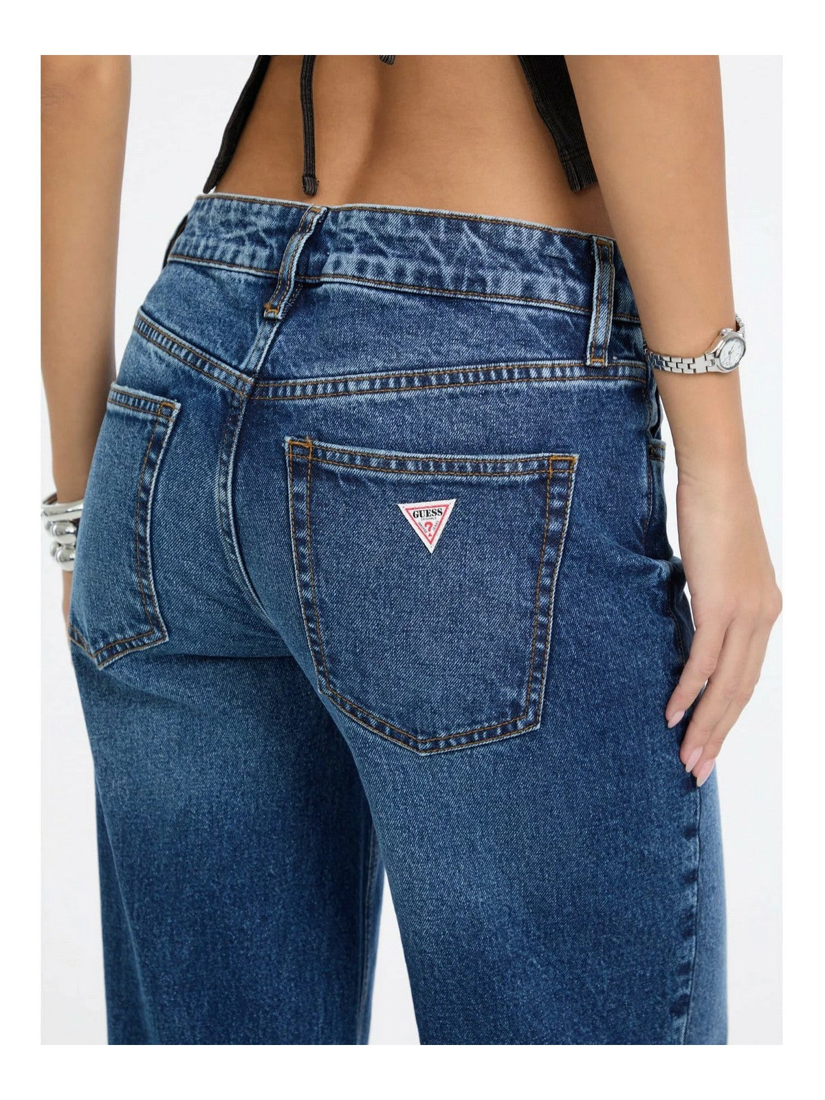 GUESS Jeans Donna GO FLARED W5BA3N D5M4U GOMR GO MEDIUM DARK MARBL gioboutiqueweb