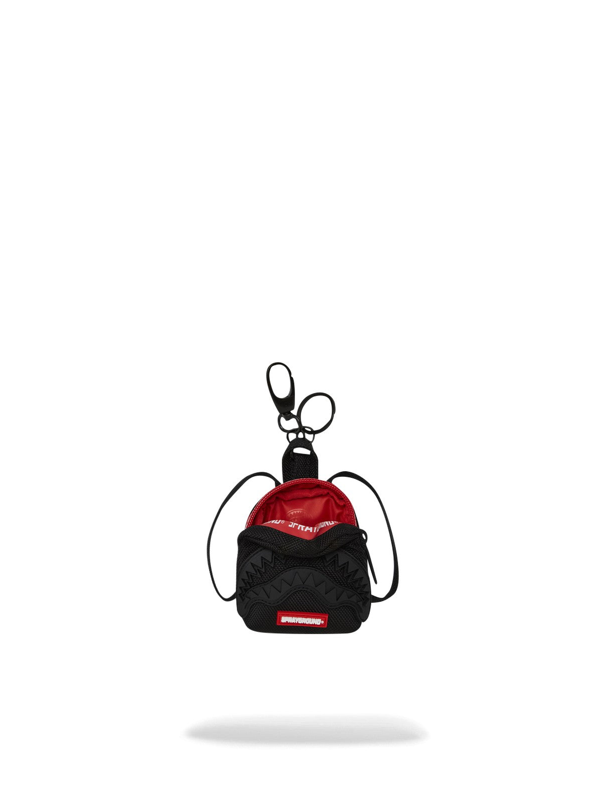 SPRAYGROUND Portachiavi Unisex adulto PRINTED ZIPPER SHARK KEYCHAIN 910K8064NSZ Nero gioboutiqueweb