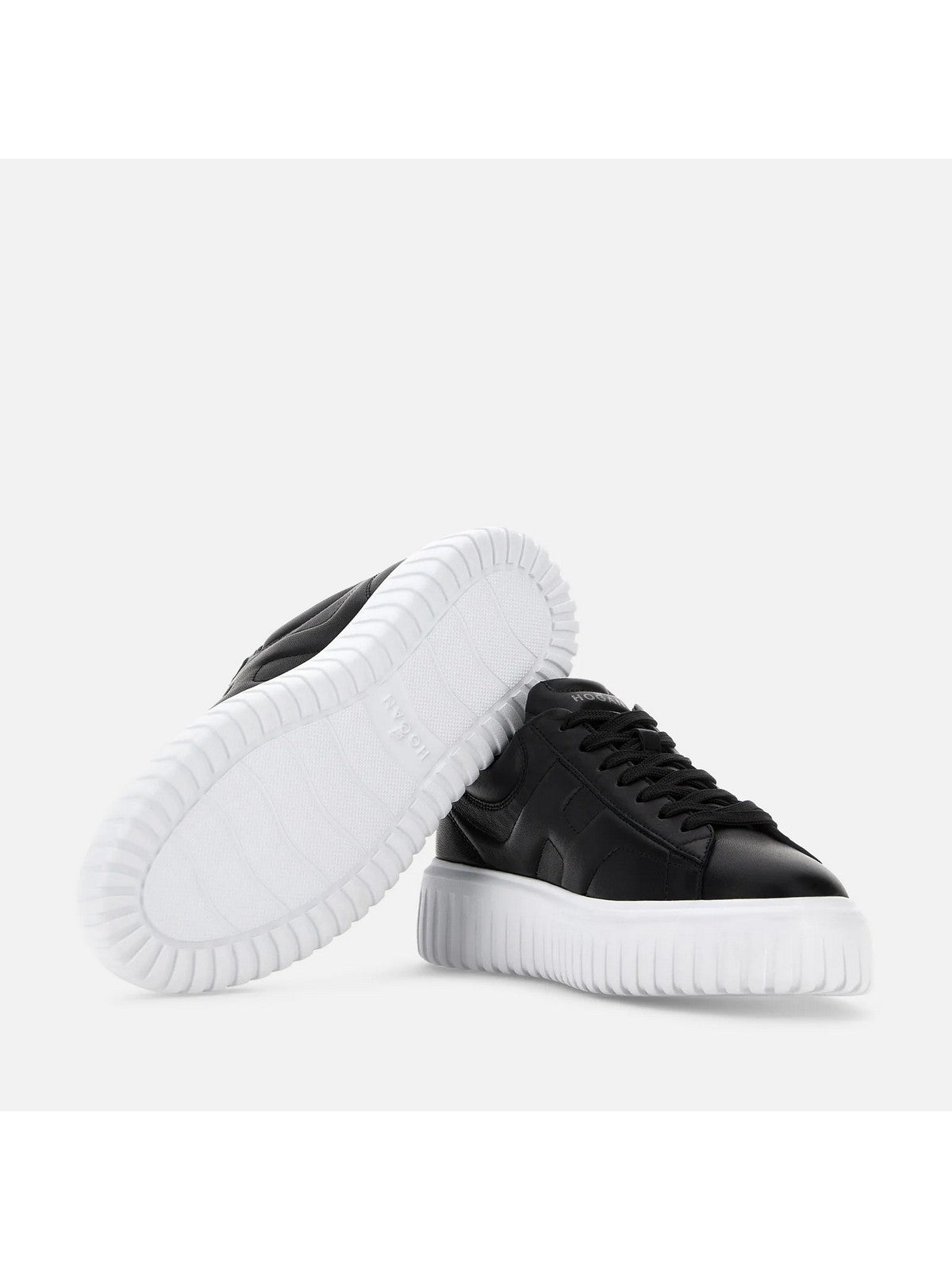 HOGAN Sneaker Uomo H-STRIPES ALLACCIATO H HXM6450FC60LE9B999 Nero gioboutiqueweb