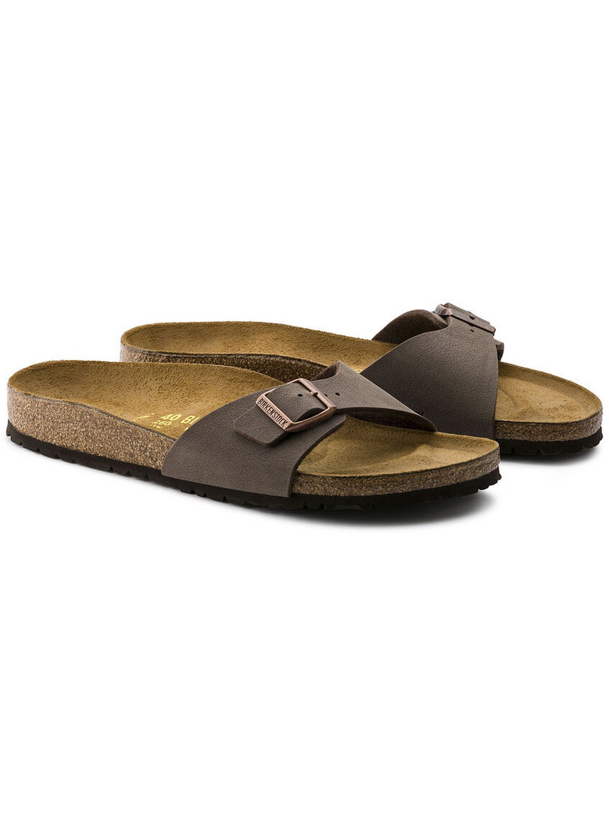 BIRKENSTOCK Sandalo Unisex adulto Madrid mocca, Birkibuc 040093 MOCCA gioboutiqueweb
