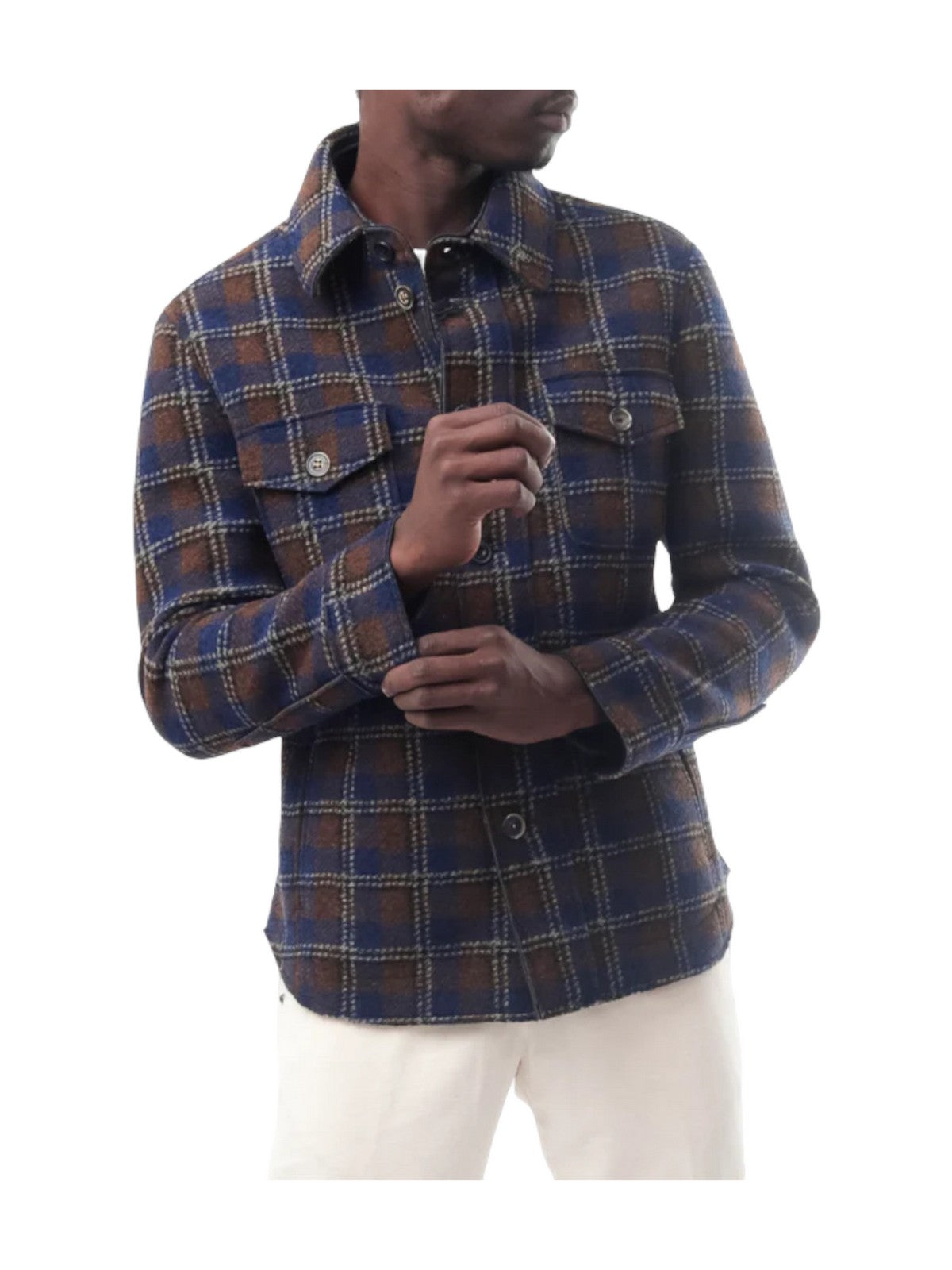 BOB Giacca Uomo  A23PERCY373 T373 VAR1 BLU/MARRONE gioboutiqueweb