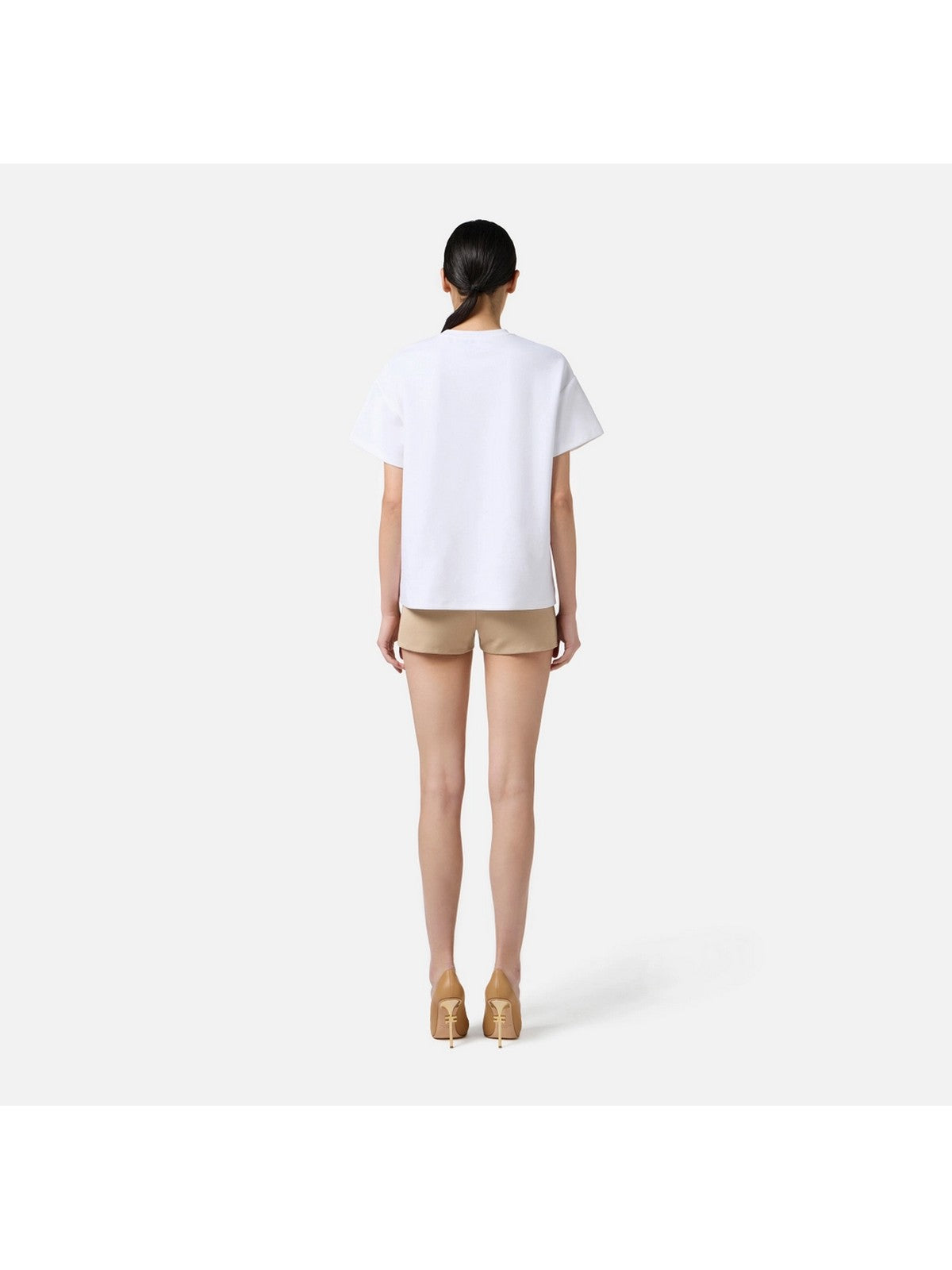 ELISABETTA FRANCHI T-shirt Donna  MA02256E2 270 GESSO gioboutiqueweb