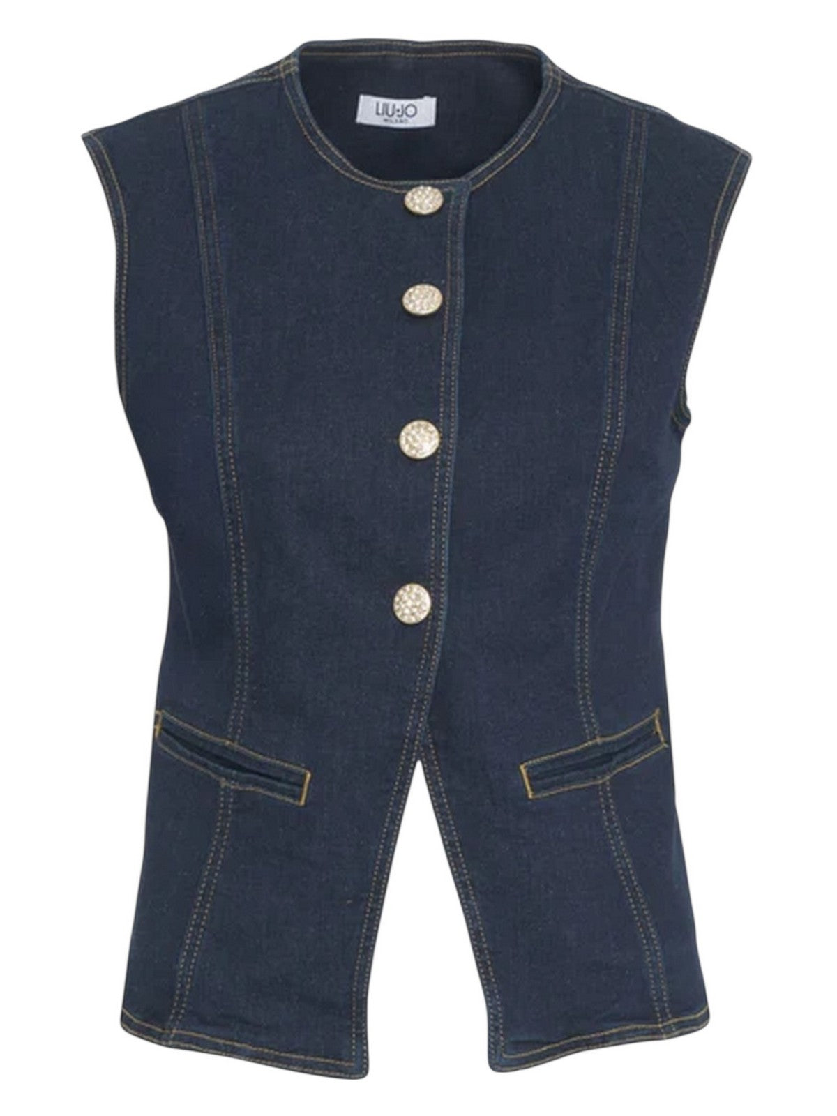 LIU JO BLUE DENIM Gilet Donna  UA6345D4925 77000 NORMAL WASH gioboutiqueweb