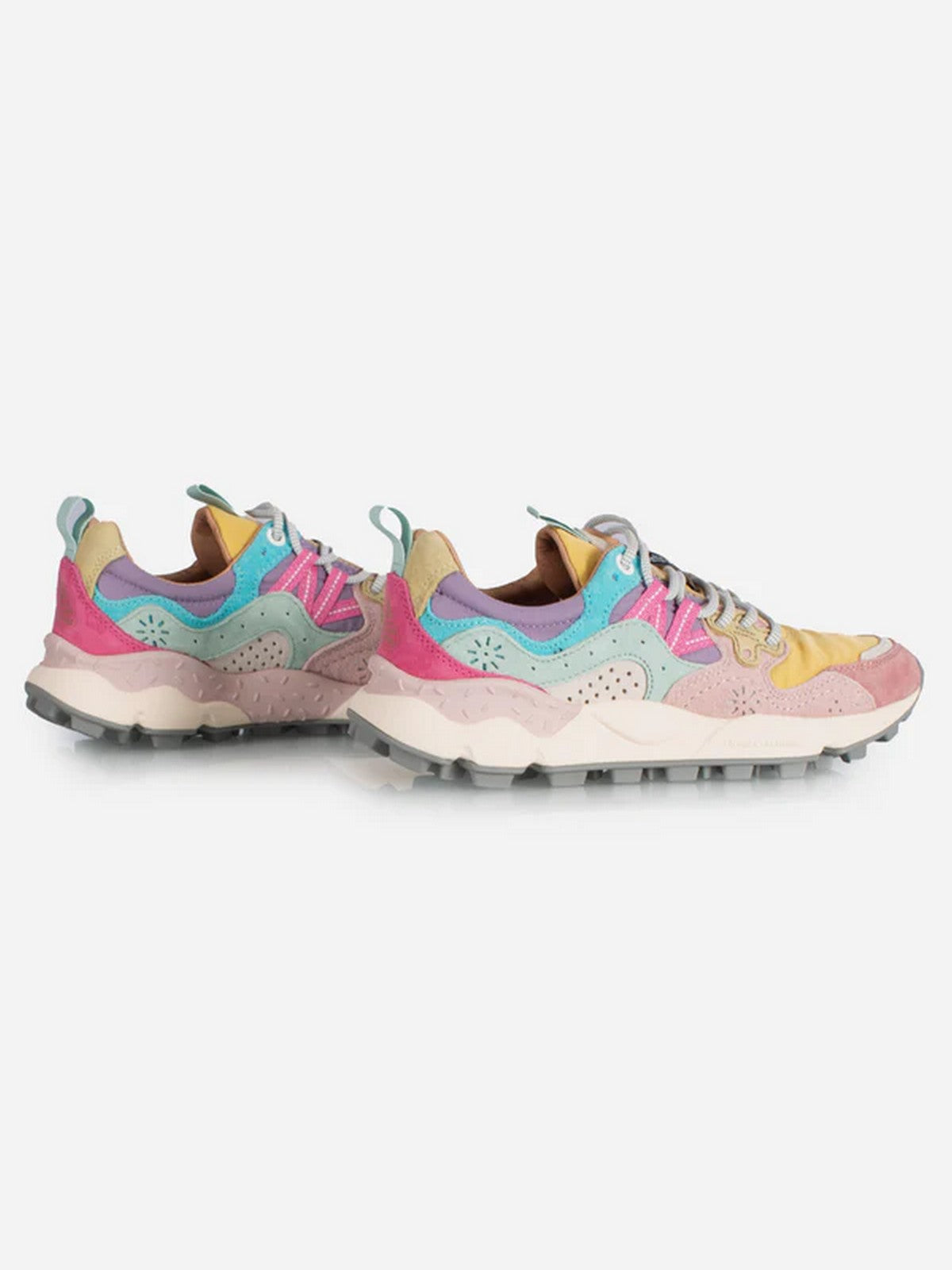 FLOWER MOUNTAIN Sneaker Donna YAMANO 3 WOMAN 2017817-01-1H07 PINK-OCHER-LIGHT PINK gioboutiqueweb