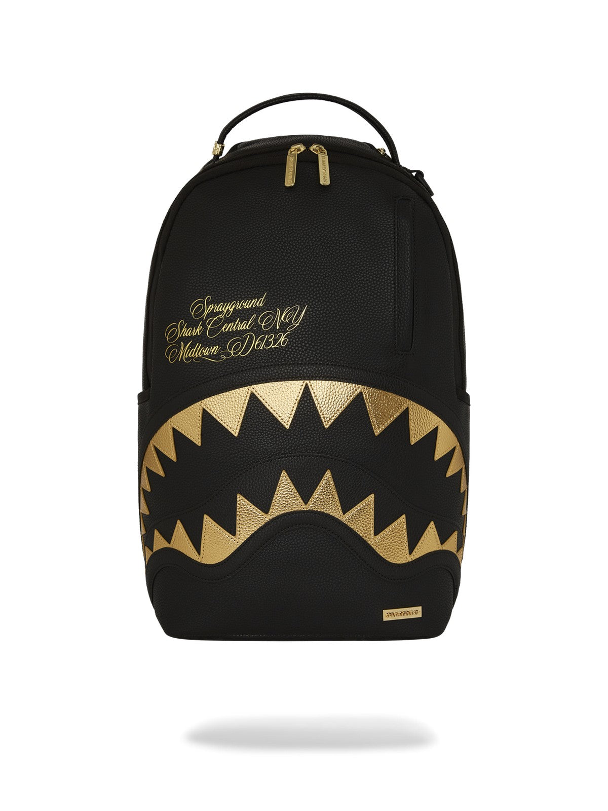 SPRAYGROUND Zaino Uomo SHARK CENTRAL GOLD DLXSV BACKPACK 910B7166NSZ Nero gioboutiqueweb