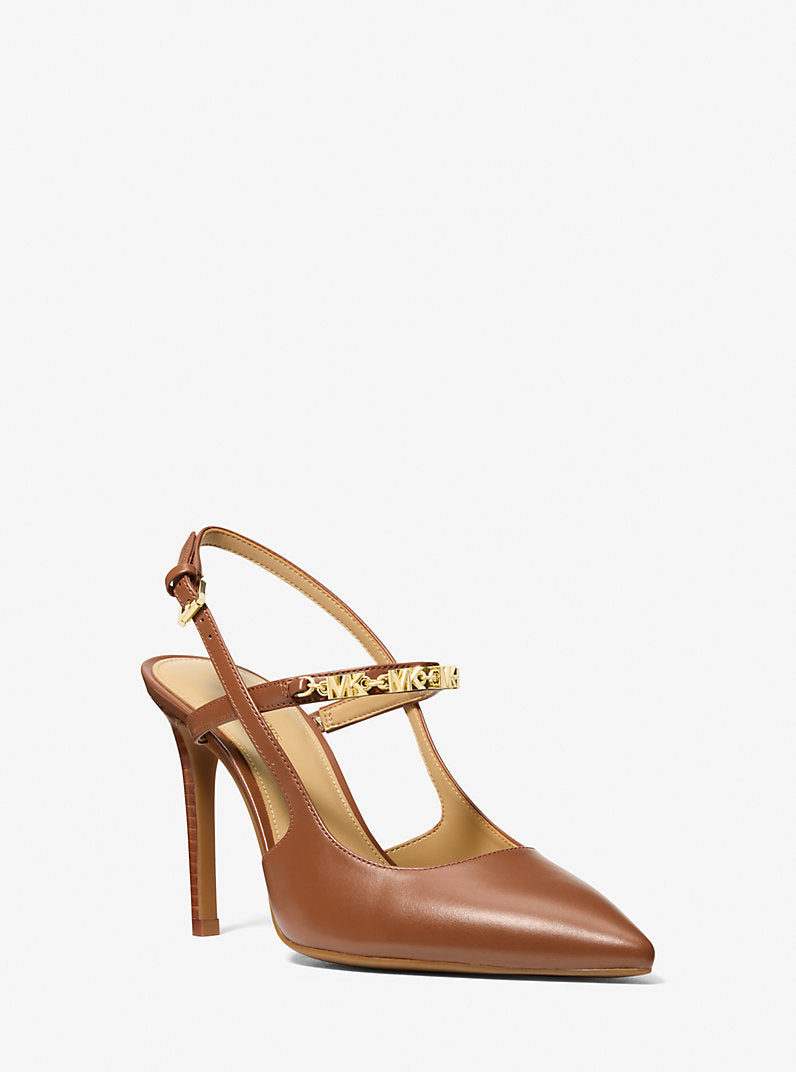 MICHAEL KORS Décolleté Donna DINA FLEX HIGH SLING PUMP 40R6DIHP1L 230 LUGGAGE