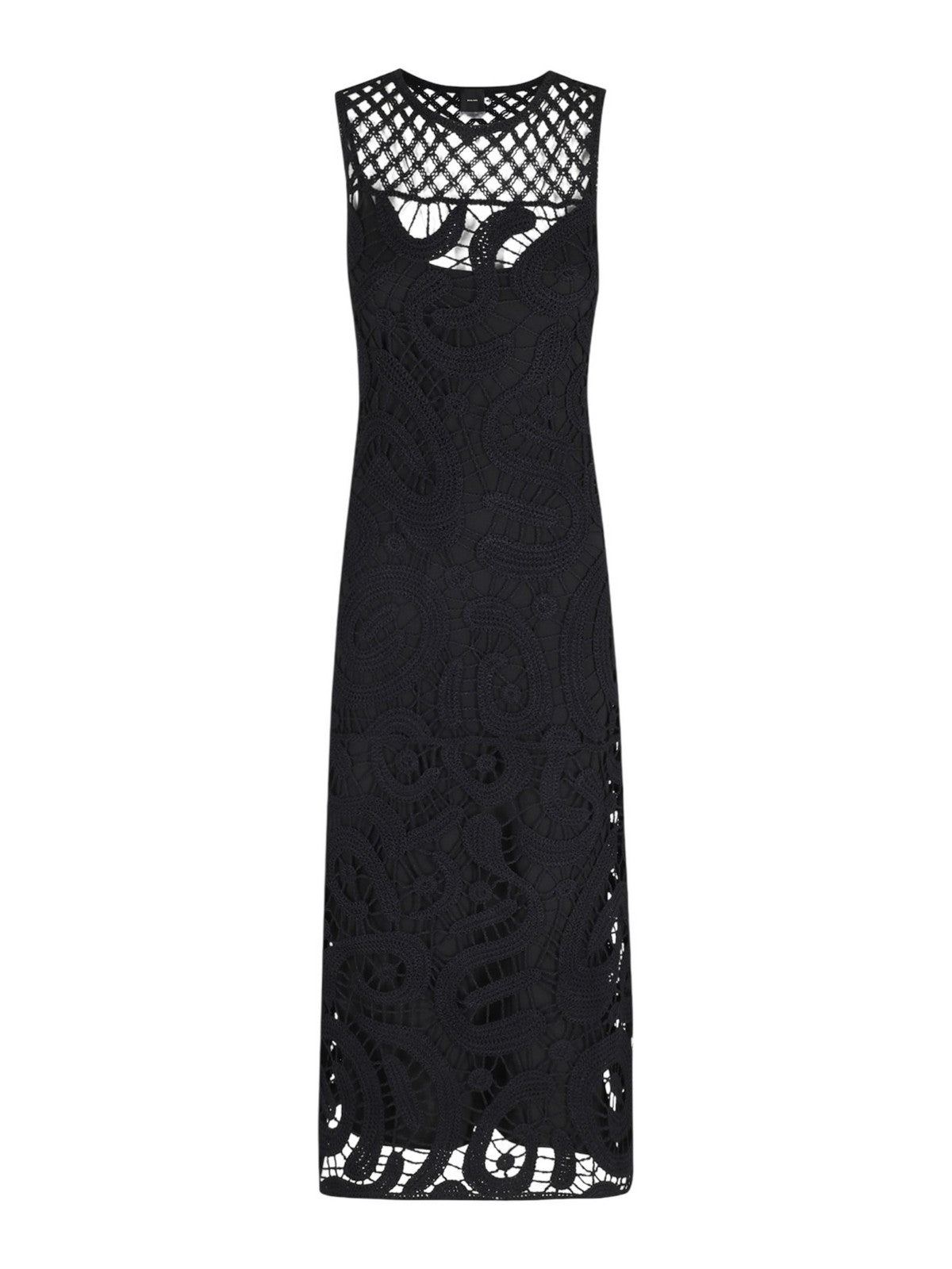 PINKO Abito Donna BUFERA ABITO CROCHET GEOMETRIC 106361-A354 Z99 NERO LIMOUSINE gioboutiqueweb