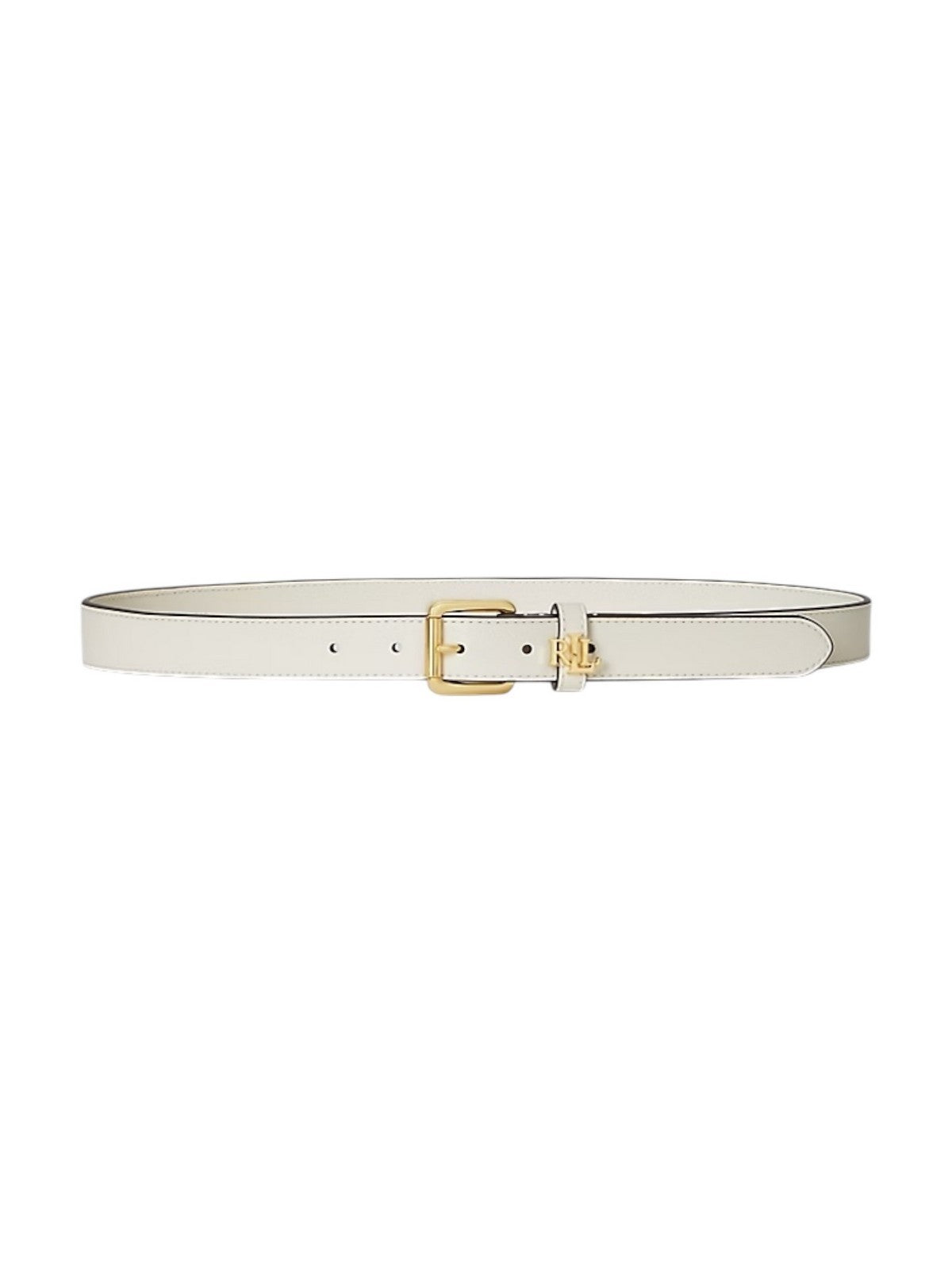 LAUREN RALPH LAUREN Cintura Donna LGO KPPER 25-BELT-SKINNY 412968763 010 SOFT WHITE/PB gioboutiqueweb