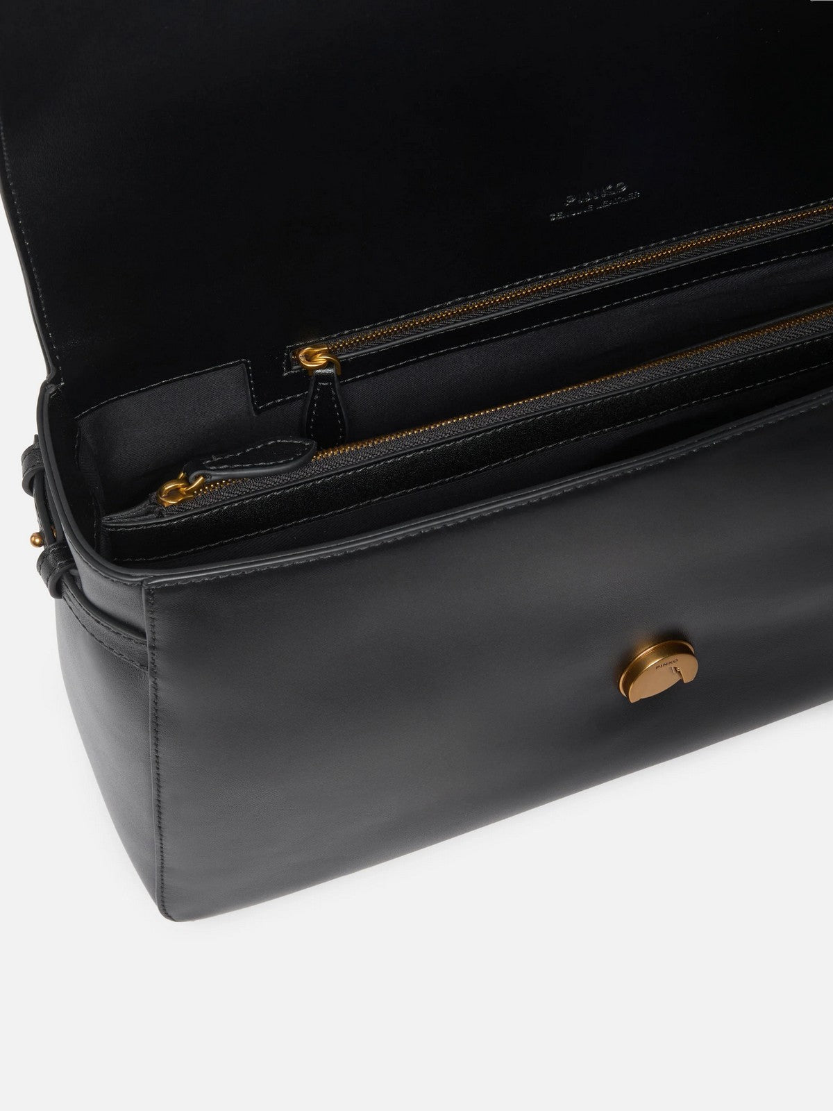PINKO Borsa Donna LOVE ONE EXTRA SLOUCHY VITELLO 105067-A0QO Z99Q NERO-ANTIQUE GOLD gioboutiqueweb