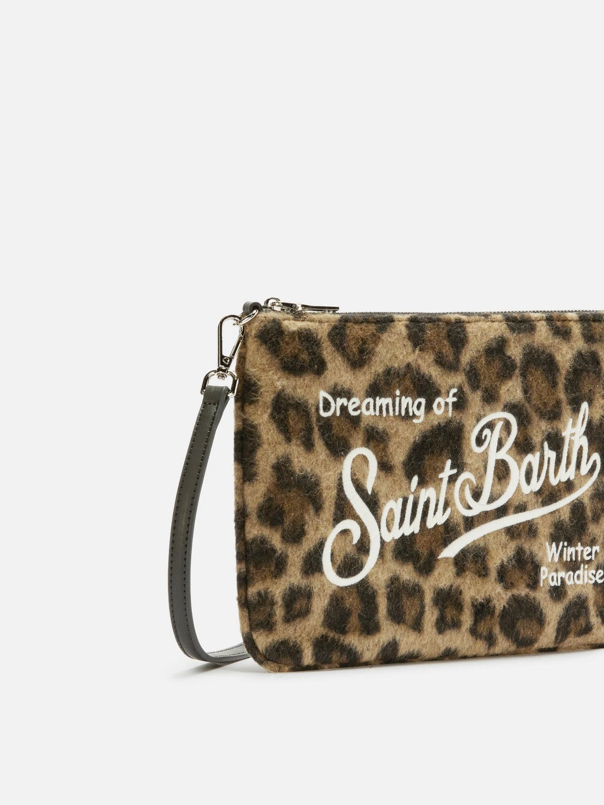 MC2 SAINT BARTH Pochette Donna  PARISIENNE FELT 00223I LEOPARD MIDI 18 EMB