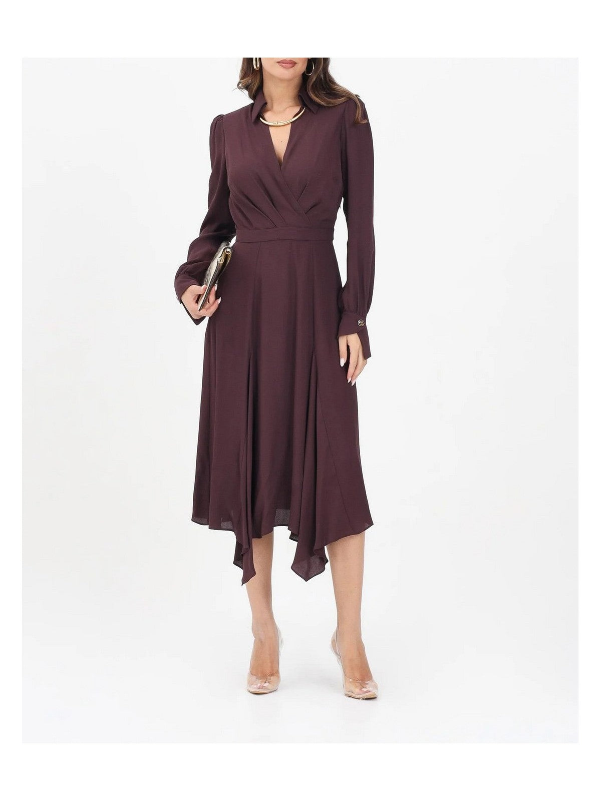 ELISABETTA FRANCHI Abito Donna  ABT0356E2 EA4 MERLOT gioboutiqueweb