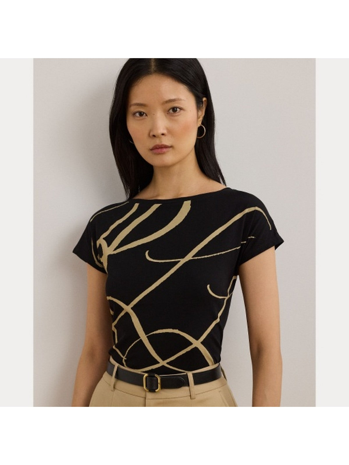 LAUREN RALPH LAUREN T-shirt Donna GRIETA 200748765 002 Nero gioboutiqueweb