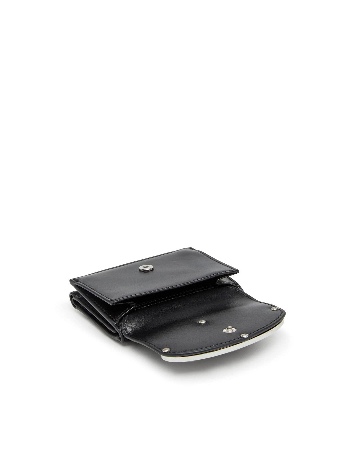 DIESEL Portafoglio Donna 1DR 1DR TRI FOLD COIN XS II WALLET X09887 PR818 T8013 001 - BLACK gioboutiqueweb