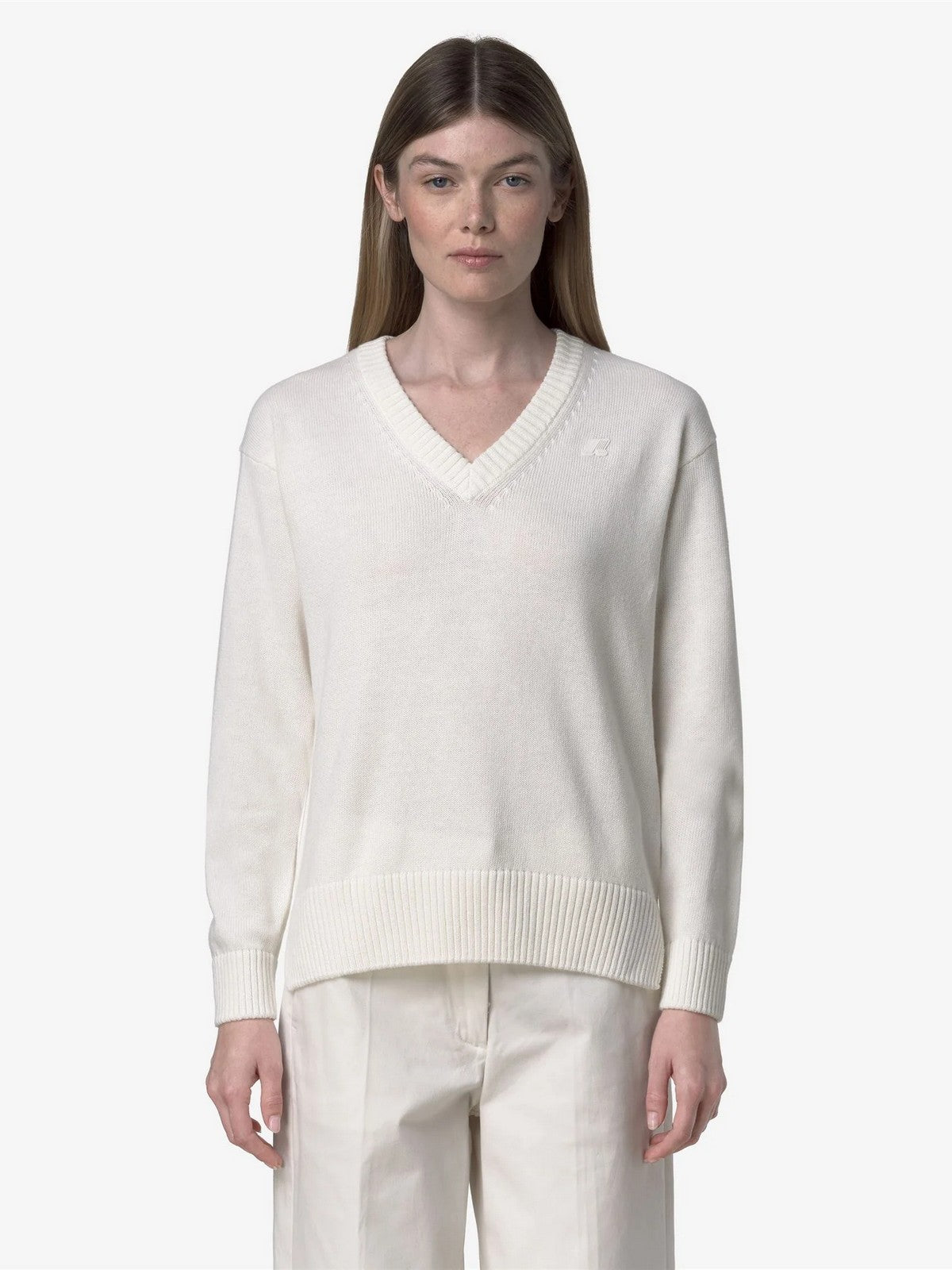 K-WAY Maglione Donna ADINE COTTON CASHMERE K4125RW X42 WHITE GARDENIA
