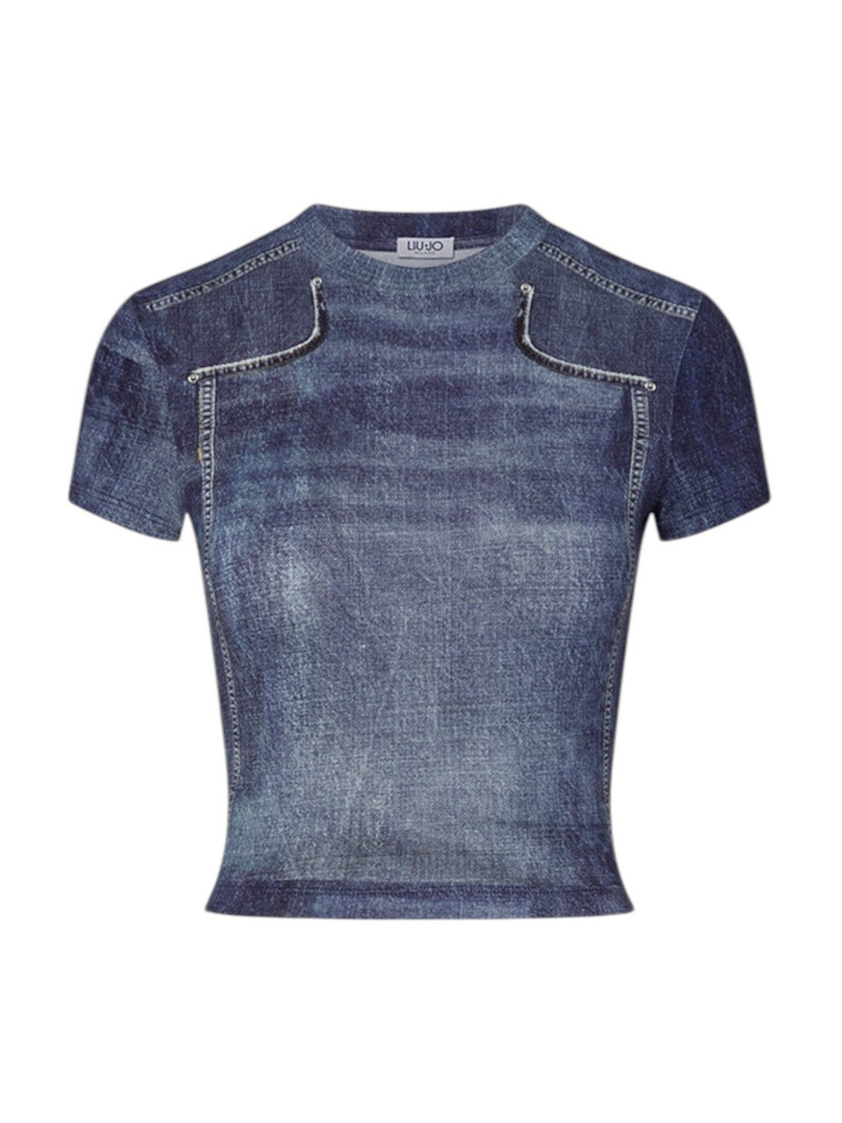 LIU JO feat. ELODIE T-shirt Donna  UA6502J1624 L9680 Special denim gioboutiqueweb