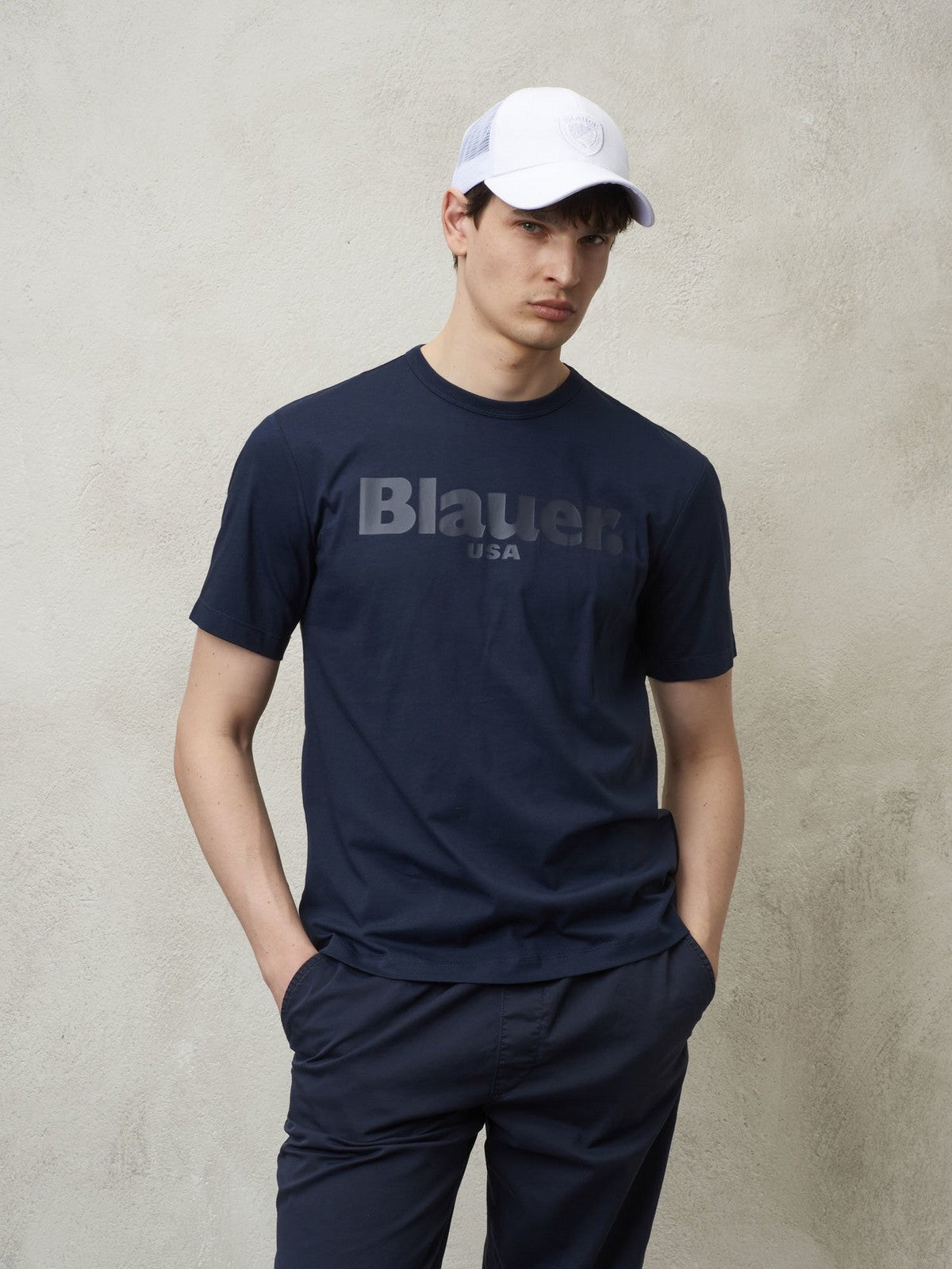 Blauer T-Shirt und Männerstange 24Sbluh02142 004547 888 Blau