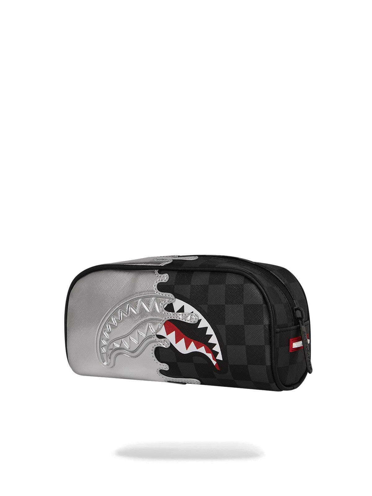 SPRAYGROUND Pochette Unisex adulto SILVER SIDE DRIP BLACK CHECK PENCIL POUCH 910B8927NSZ Nero gioboutiqueweb
