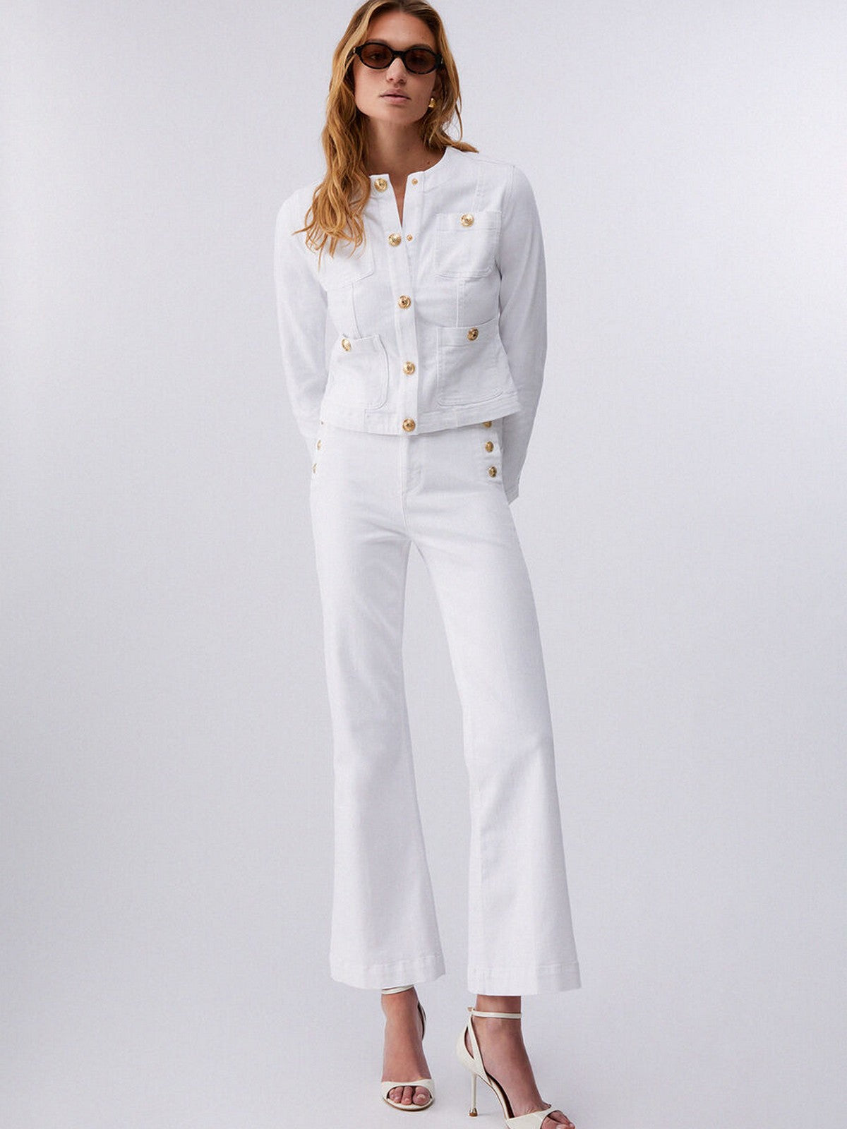LIU JO BLUE DENIM Giubbino Donna  UA6260D0275 11111 BIANCO OTTICO gioboutiqueweb