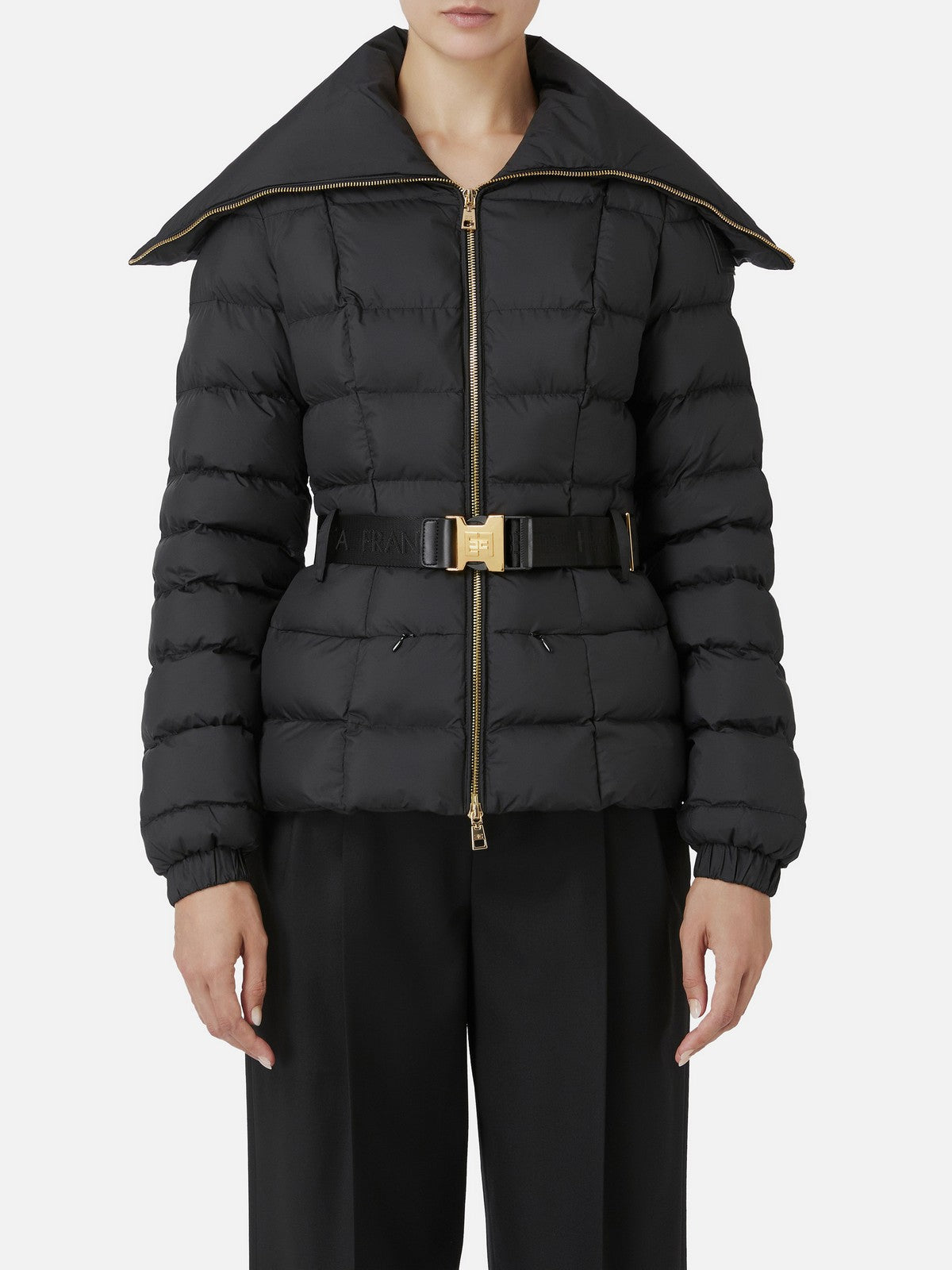 ELISABETTA FRANCHI Piumino Donna  PI76D46E2 110 Nero gioboutiqueweb