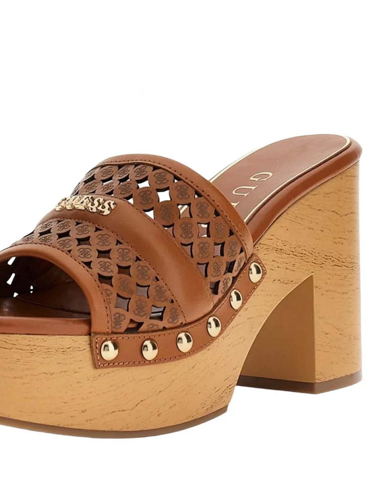 GUESS Sandalo Donna QUILL2 FLJ2LL LEA04 BROWN BROWN gioboutiqueweb