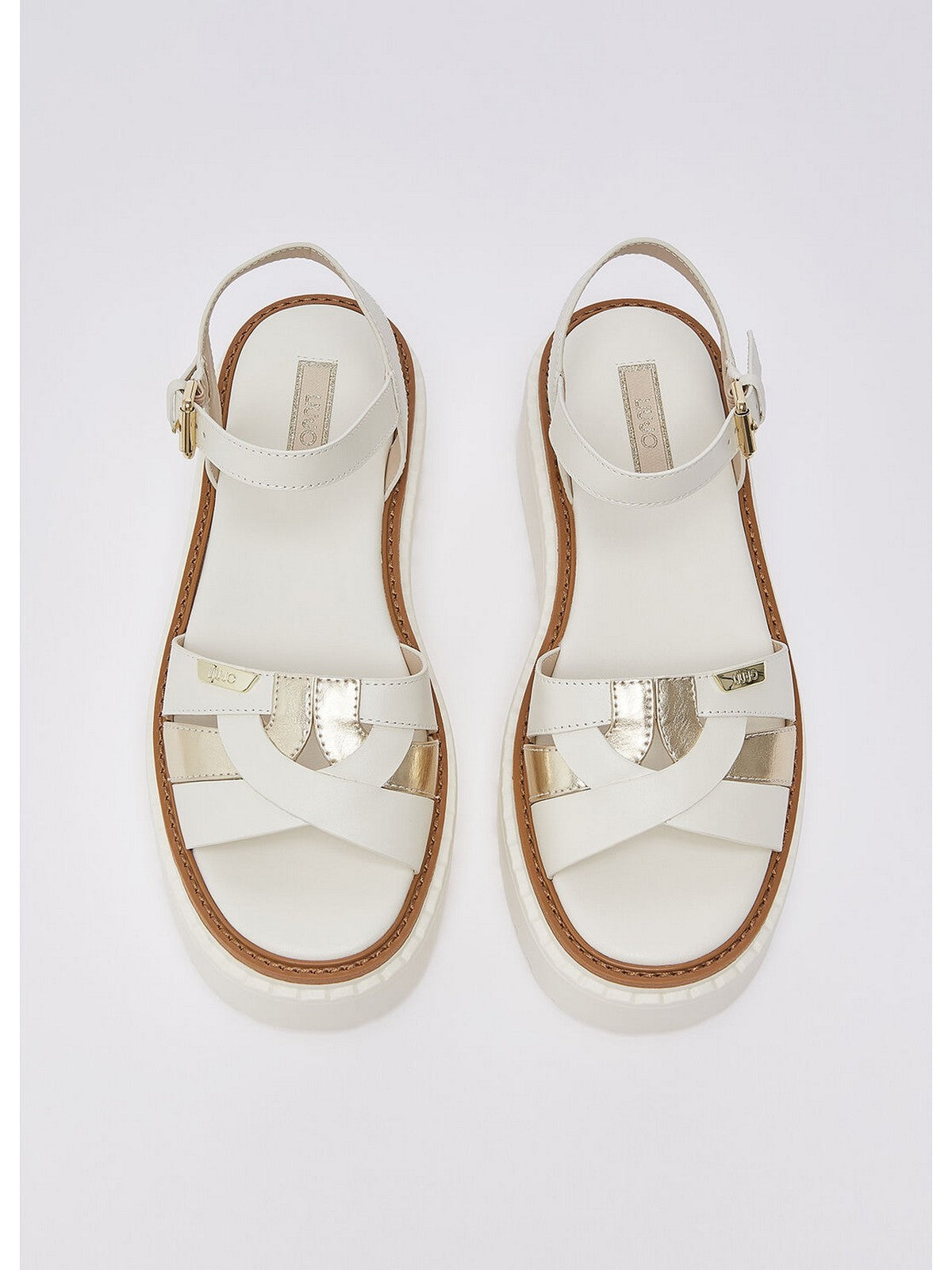 LIU JO Sandalo Donna Bessie SA6159PX026 S1874 MILK/LIGHT GOLD gioboutiqueweb