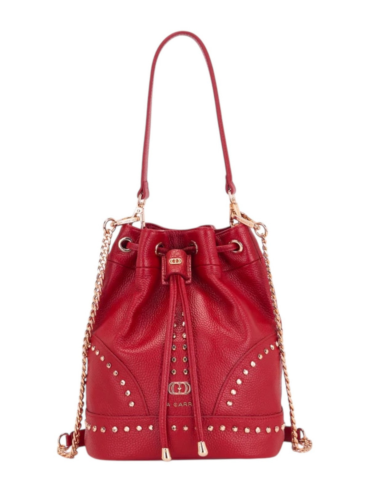 LA CARRIE Borsa Donna FRIVOLOUS BUCKET TUMBLED LEATHER 151P-MB-18 TBL/RED Rosso gioboutiqueweb