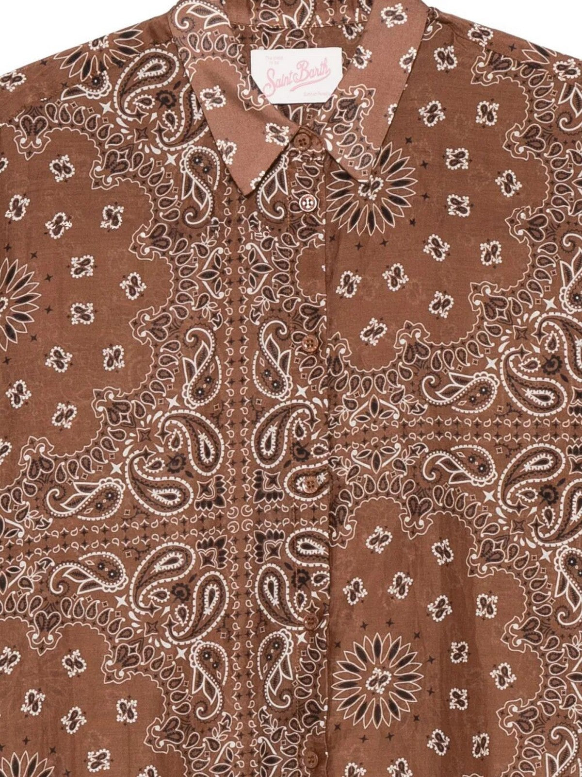 MC2 SAINT BARTH Camicia Donna  BRIGITTE 01354L SILK VOILE BANDANNA ROUND 18 gioboutiqueweb