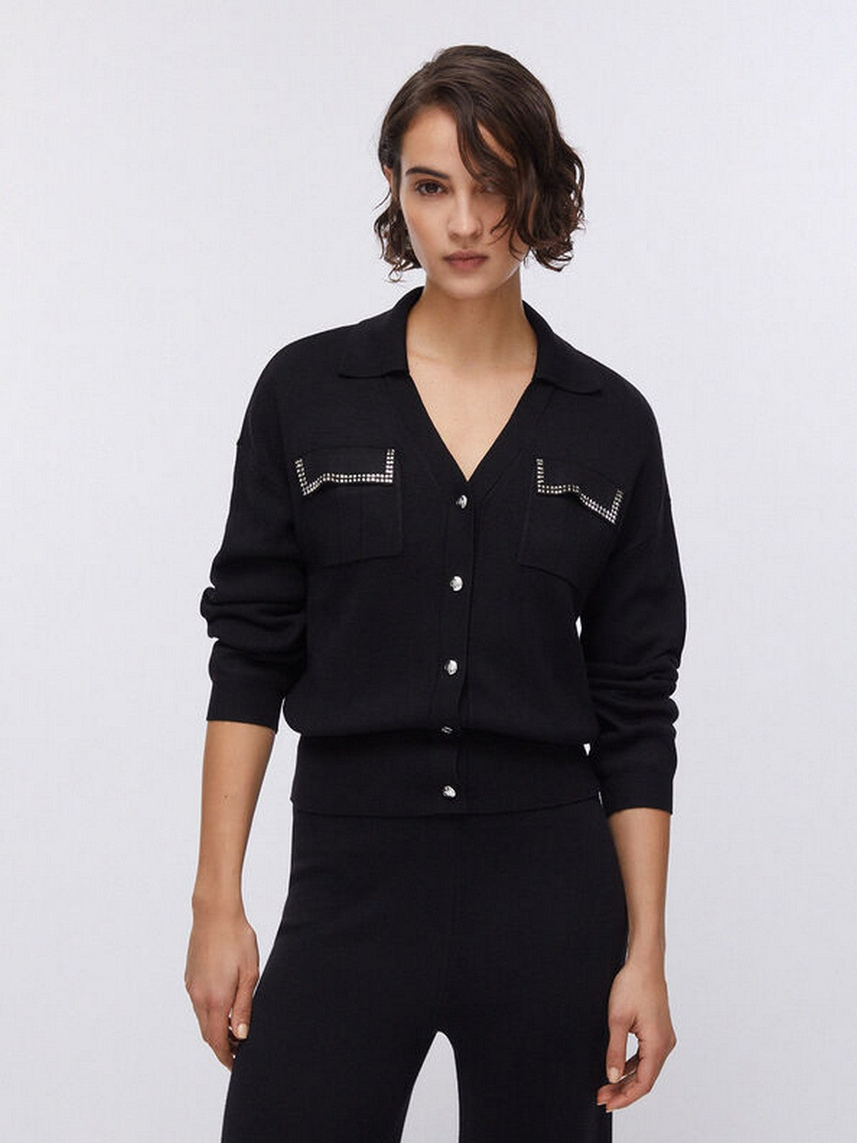 LIU JO SPORT Cardigan Donna  TA6041MS59L 22222 Nero gioboutiqueweb