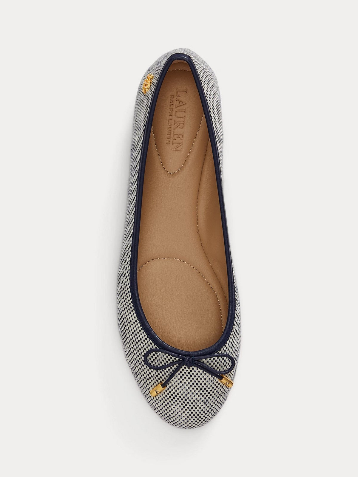 LAUREN RALPH LAUREN Ballerina Donna JAYNA 802P04387 002 NATURAL/RFND NAVY/RFND NAVY