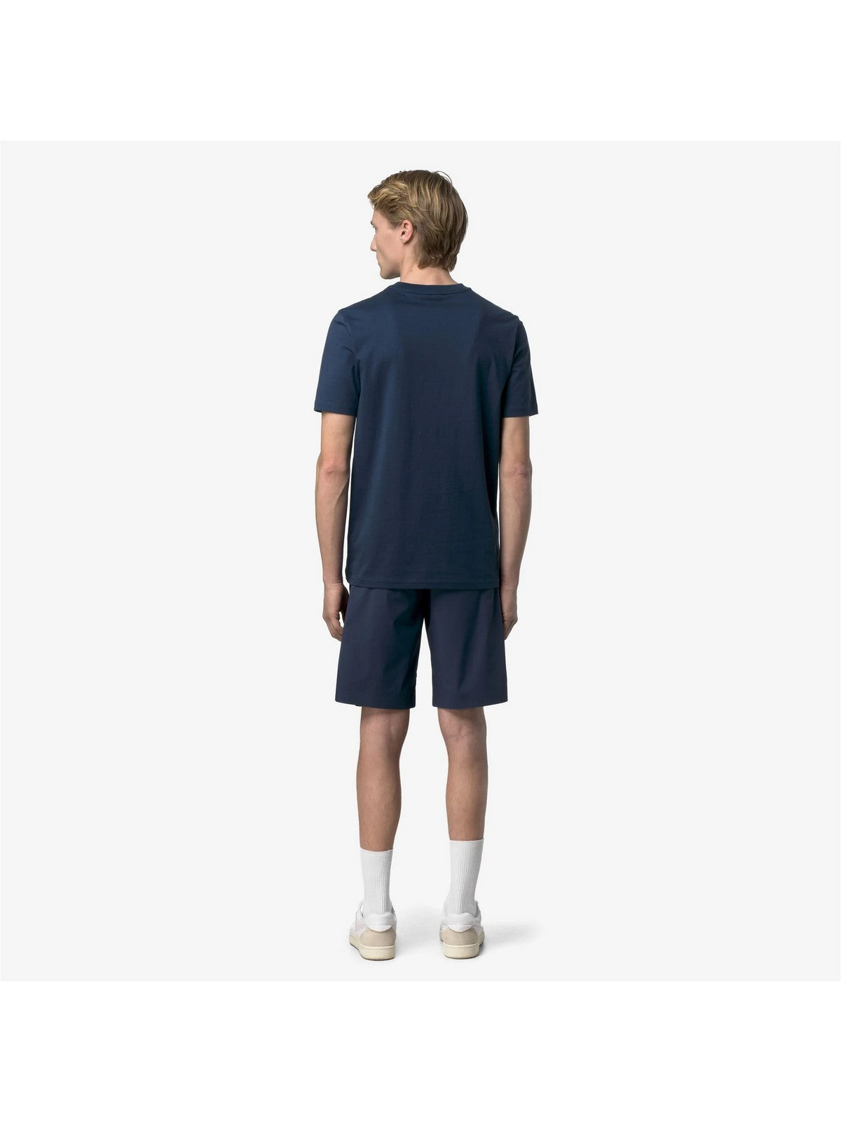K-WAY T-shirt Uomo ODOM JERSEY MICRO LETTERING K81489W B67 Blue Insignia