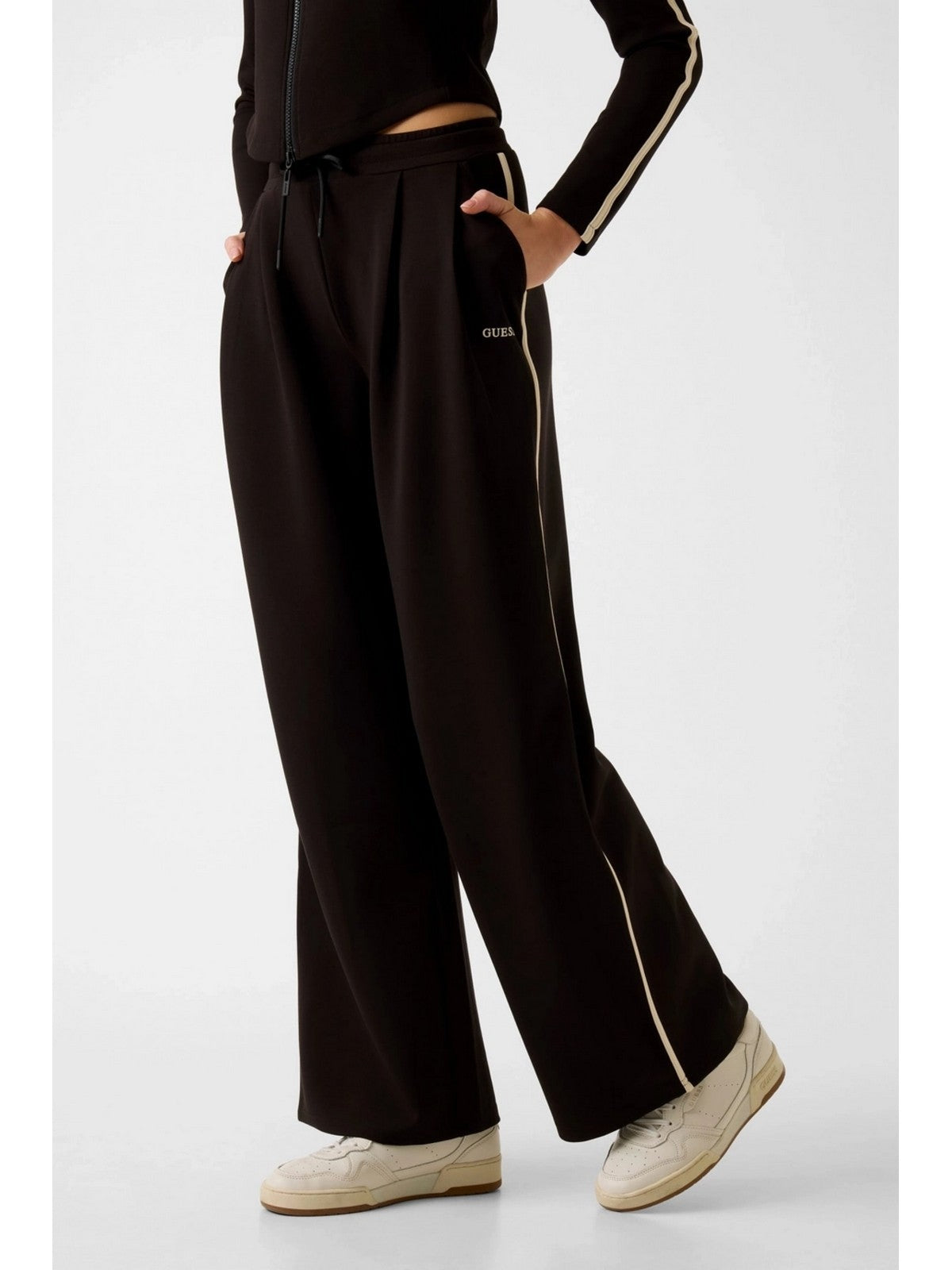 GUESS SPORT Pantalone Donna JASMINE WIDE LEG PANT V6GB01 K2914 JBLK Jet Black A996