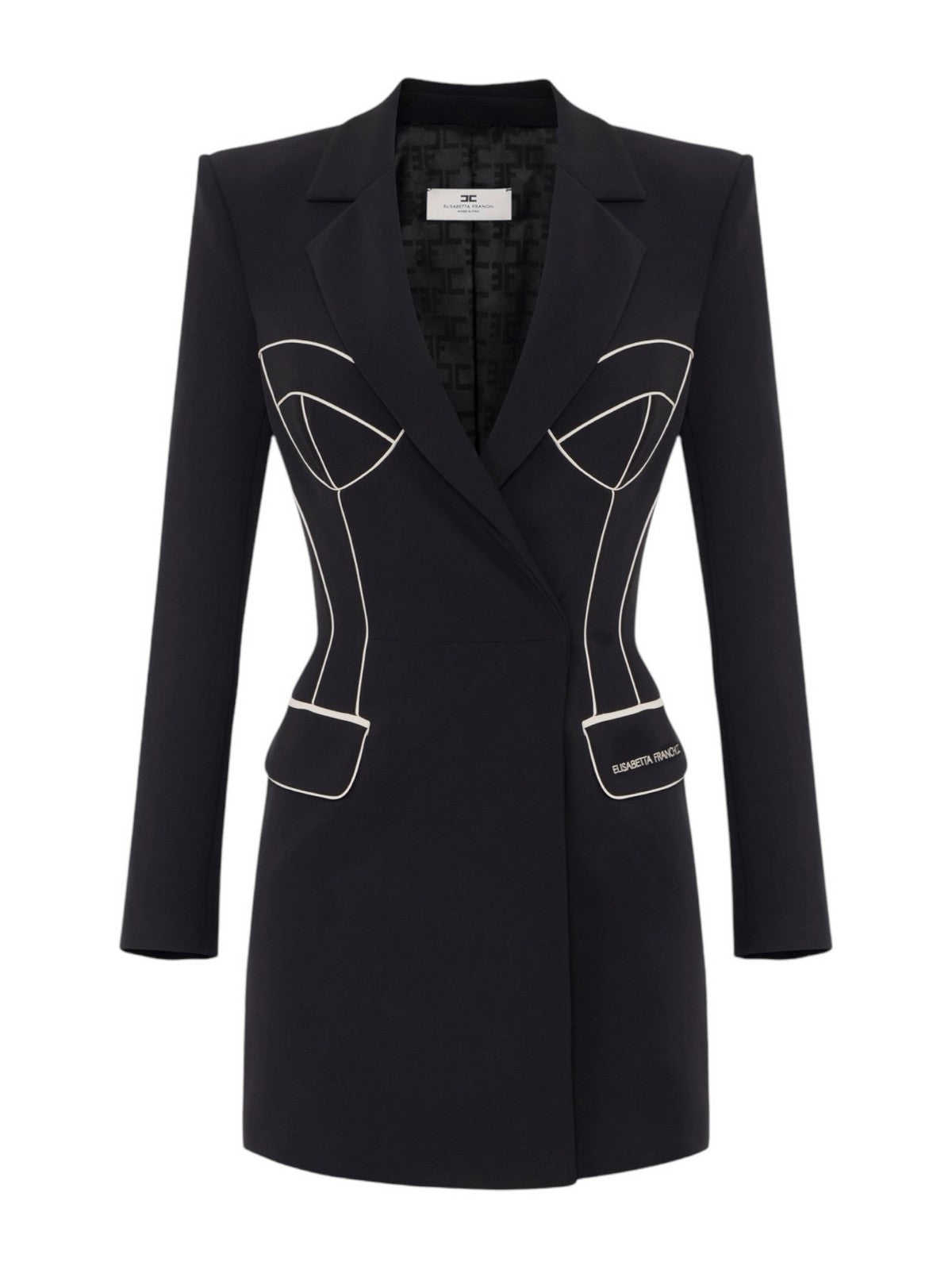 ELISABETTA FRANCHI Abito Donna  AB73451E2-685 Nero gioboutiqueweb