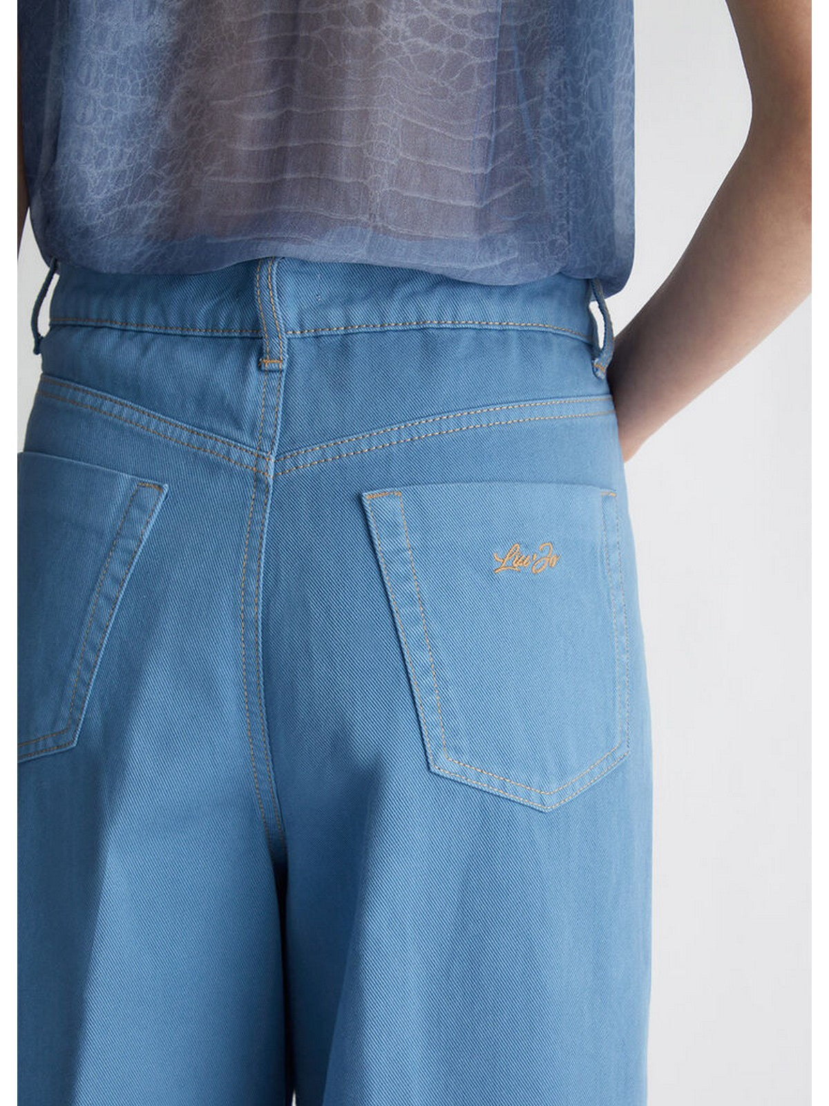 Liu Jo White Woman Pantalone WF4323T1757 74021 Blue
