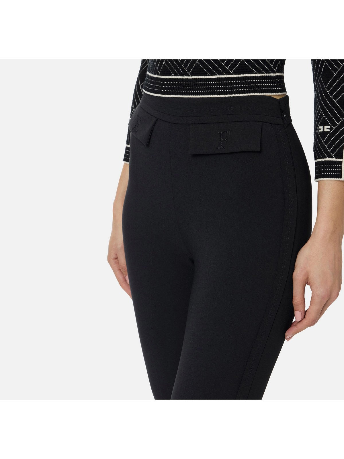 ELISABETTA FRANCHI Pantalone Donna  PA17061E2 110 Nero gioboutiqueweb