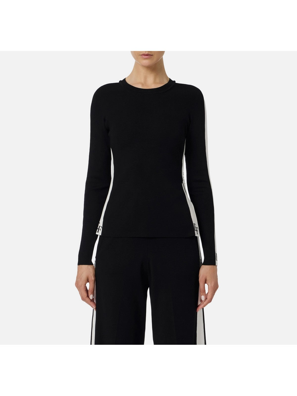 ELISABETTA FRANCHI Maglia Donna  MK03S56E2 EF3 NERO/MILK